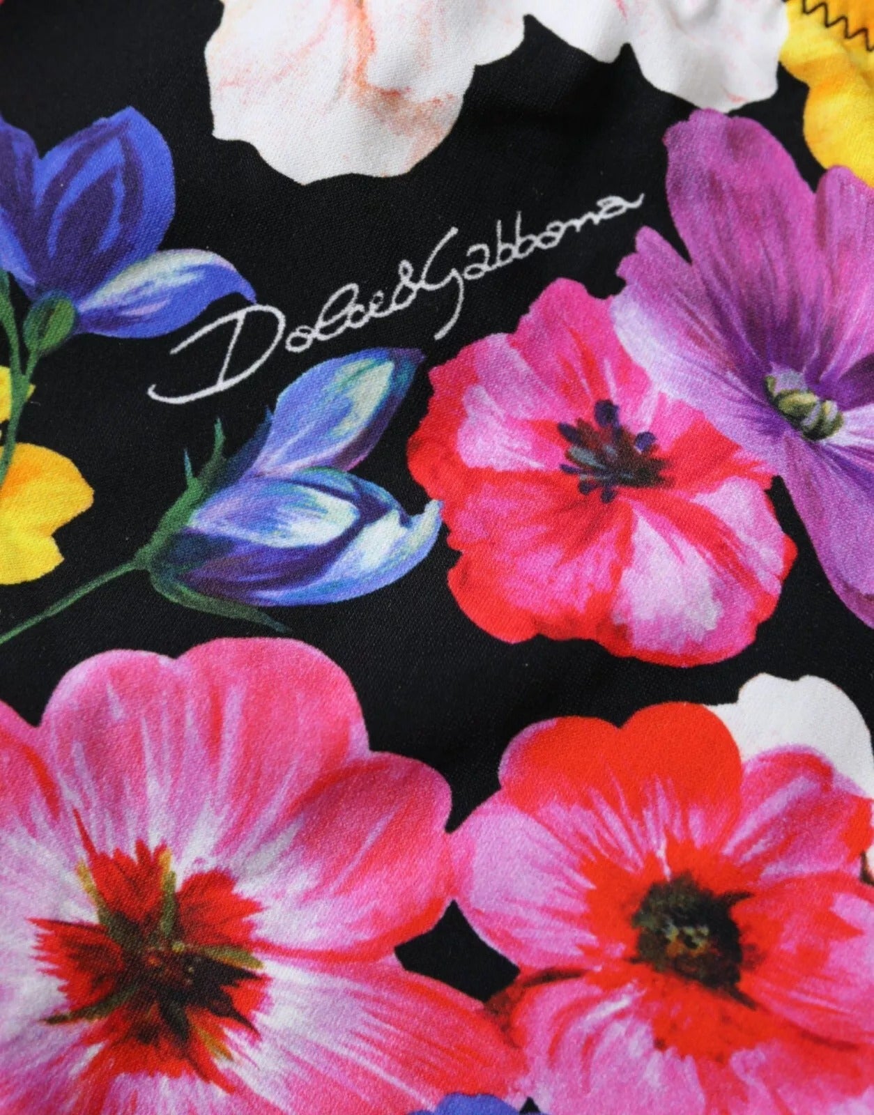 Dolce & Gabbana Black Floral Print Swimsuit Bikini Bottom Swimwear Dolce & Gabbana