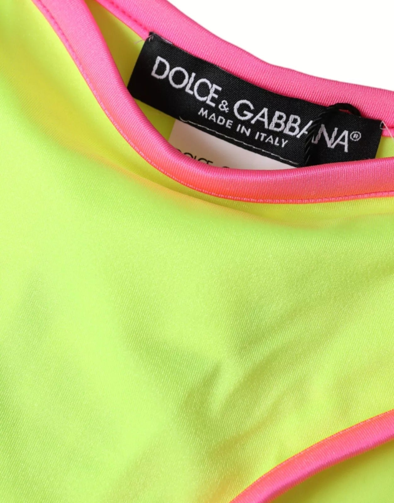 Dolce & Gabbana Yellow Pink Nylon Swimwear Bottom Beachwear Bikini Dolce & Gabbana