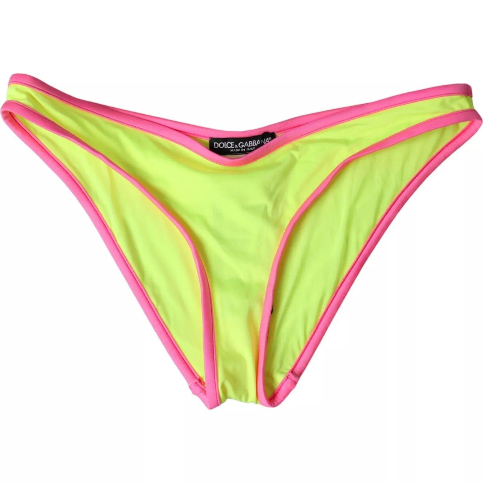 Dolce & Gabbana Yellow Pink Nylon Swimwear Bottom Beachwear Bikini Dolce & Gabbana