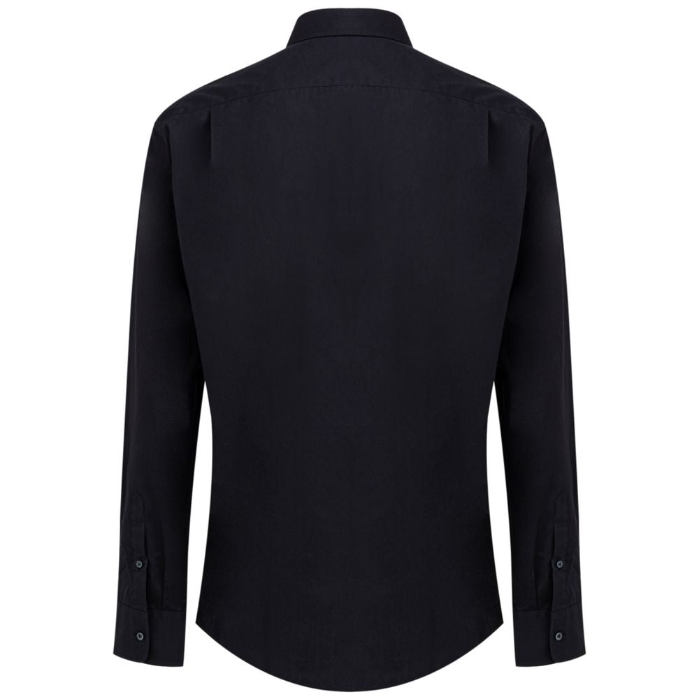 Dolce & Gabbana Navy Blue Cotton Dress Shirt Dolce & Gabbana
