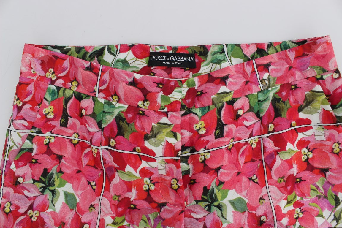 Dolce & Gabbana Multicolor Floral Knee Capris Shorts Pants Dolce & Gabbana