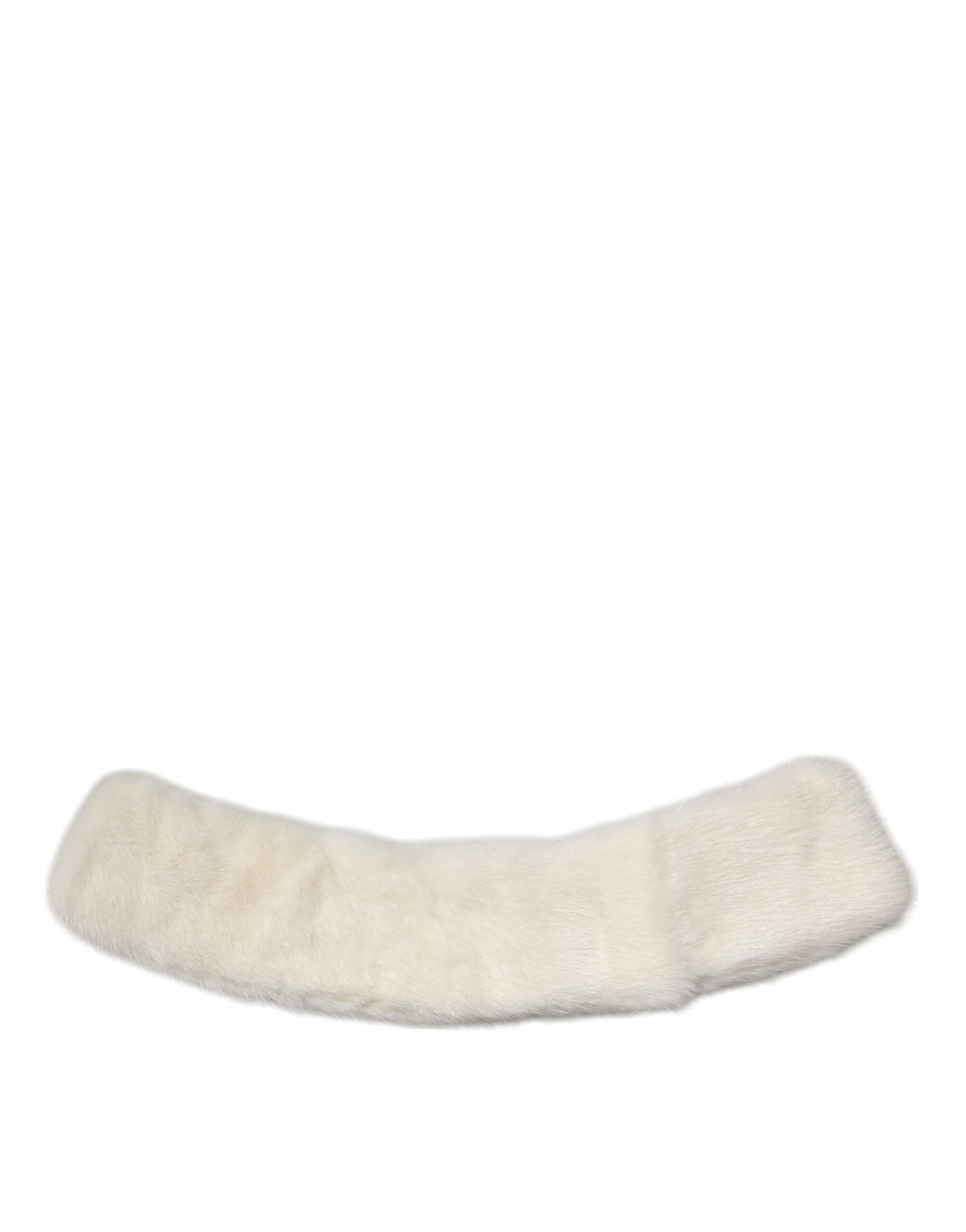 Dolce & Gabbana White Mink Fur Collar Women Neck Wrap Scarf Dolce & Gabbana