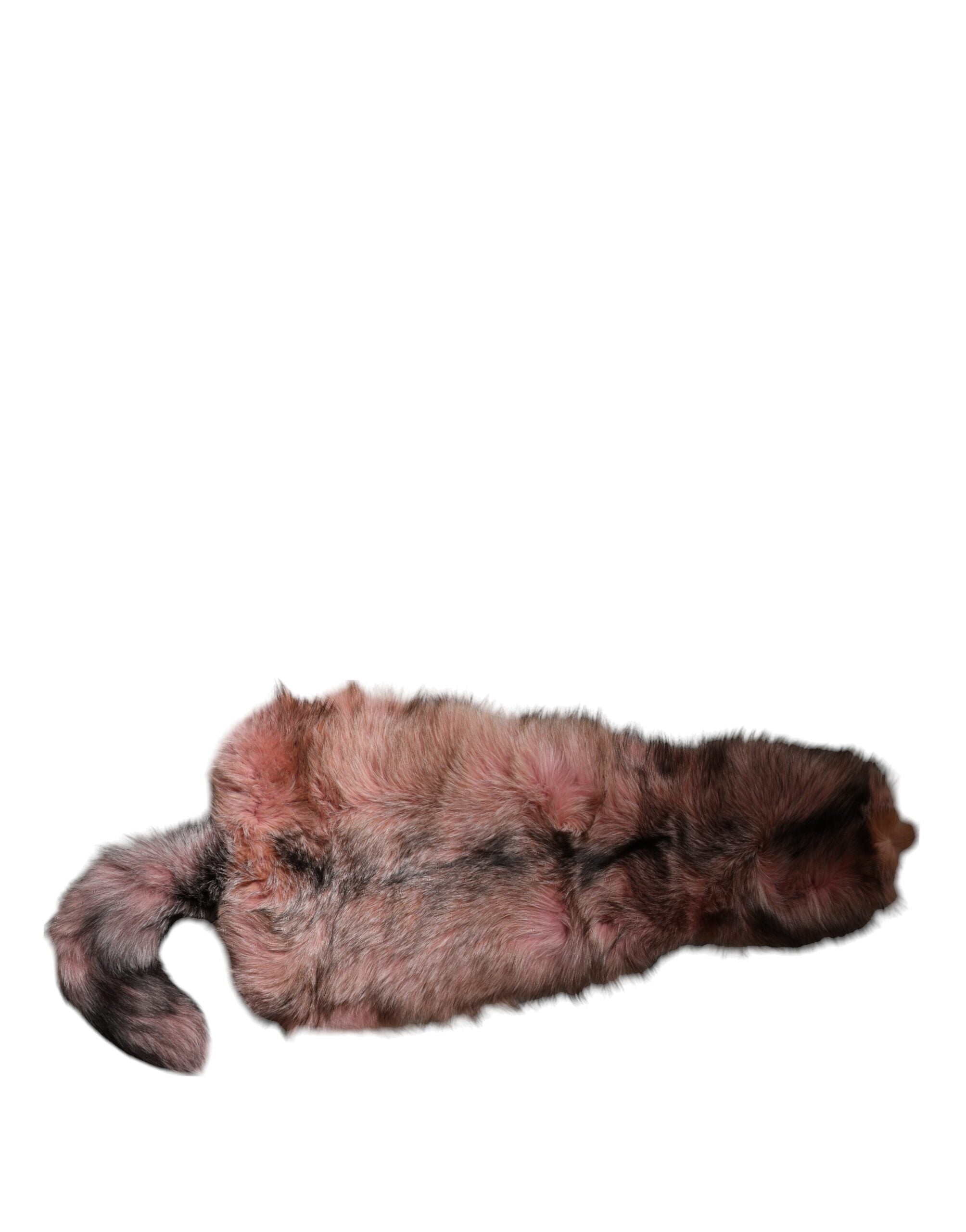 Dolce & Gabbana Pink Frost Fox Fur Neck Warmer Winter Scarf Dolce & Gabbana