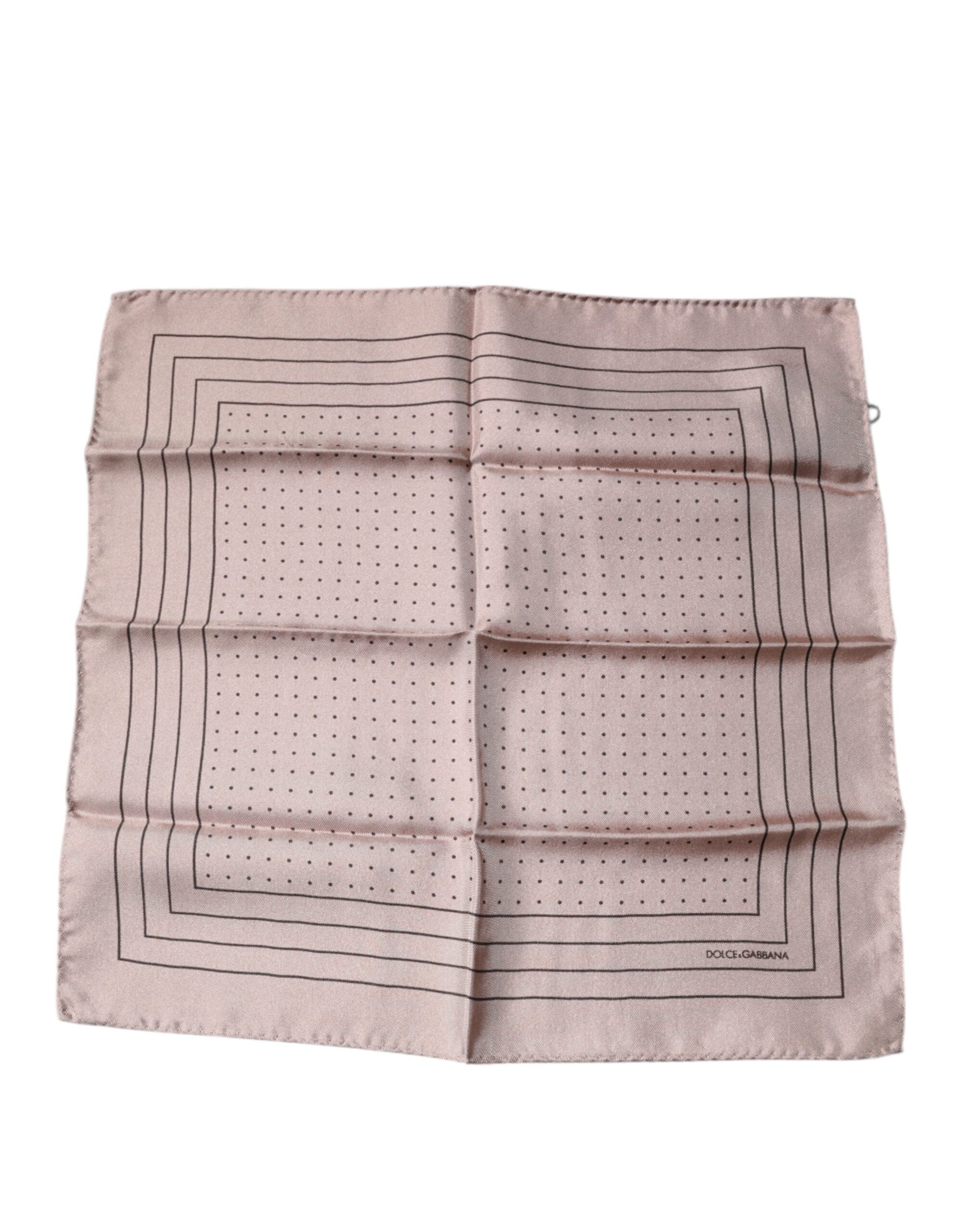 Dolce & Gabbana Pink Polka Dots Square Handkerchief Scarf Dolce & Gabbana