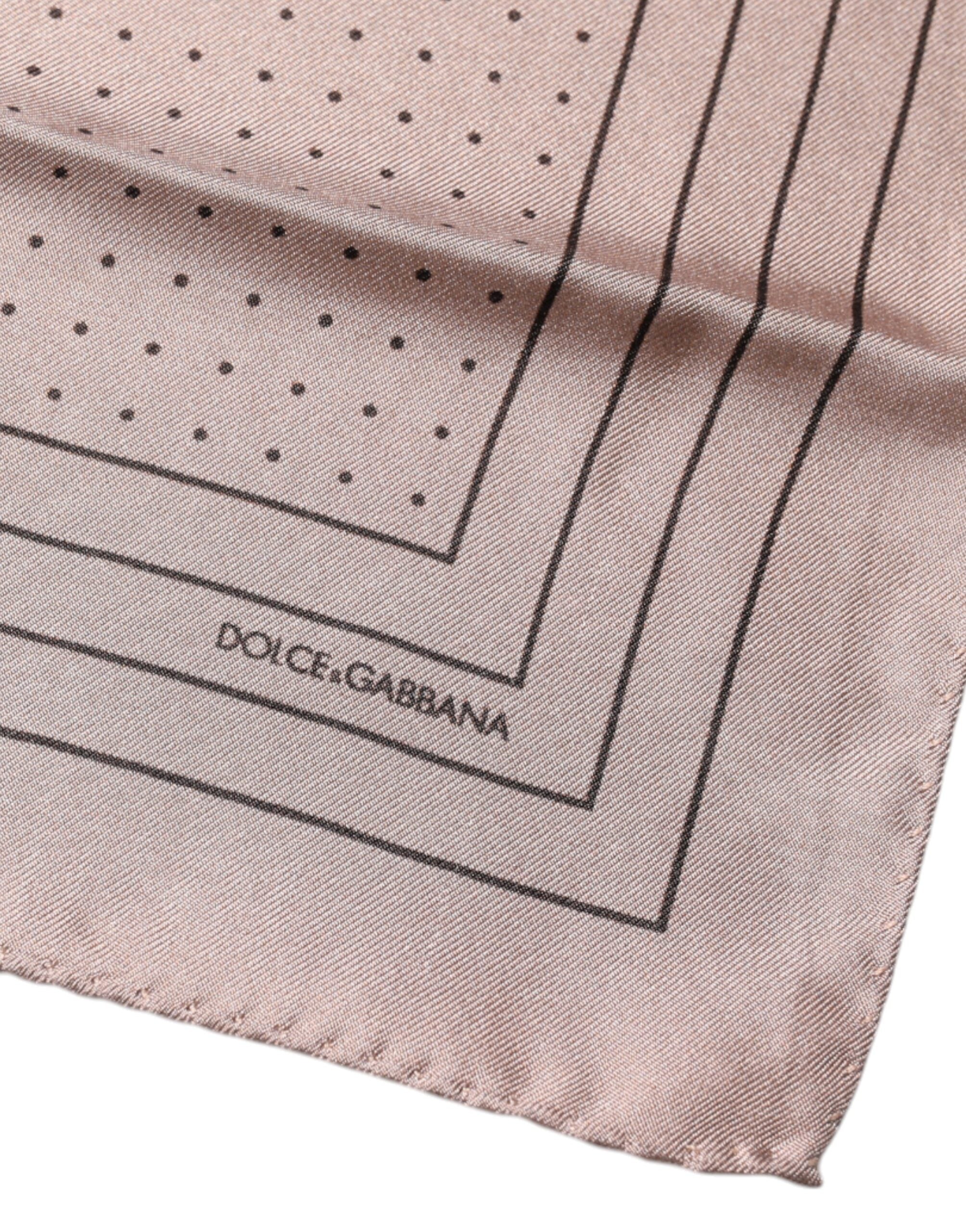 Dolce & Gabbana Pink Polka Dots Square Handkerchief Scarf Dolce & Gabbana
