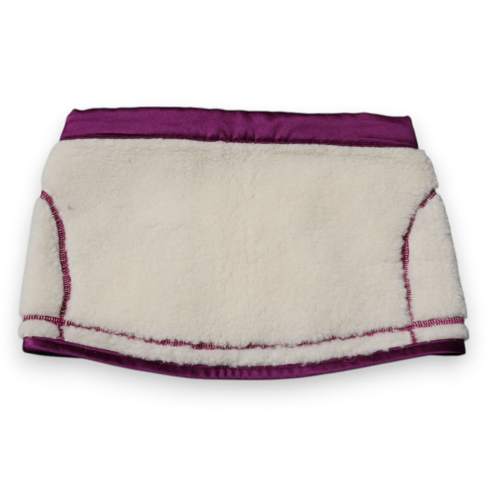 Dolce & Gabbana White Purple Cashmere Fleece Neck Warmer Scarf Dolce & Gabbana