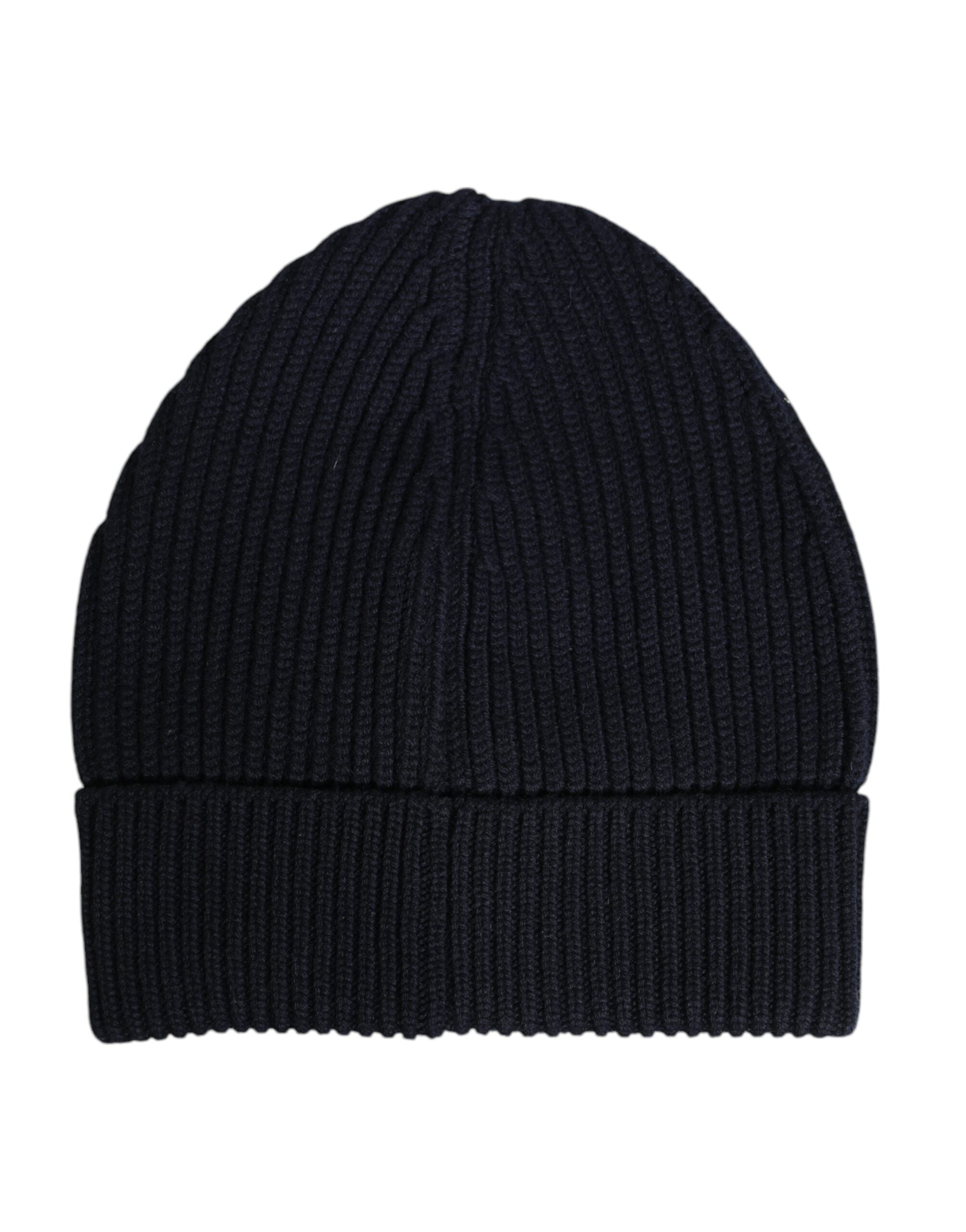 Dolce & Gabbana Blue Cashmere Knitted Winter Beanie Hat Dolce & Gabbana