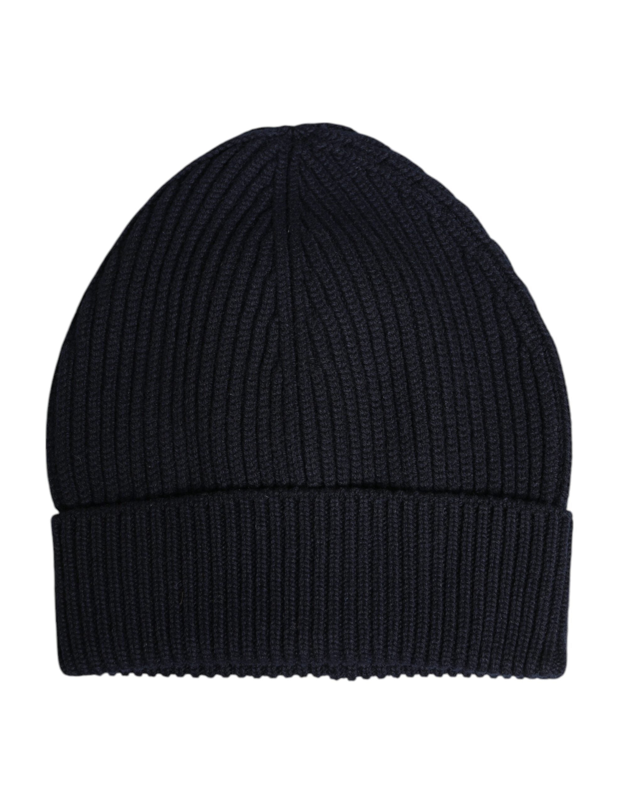 Dolce & Gabbana Blue Cashmere Knitted Winter Beanie Hat Dolce & Gabbana