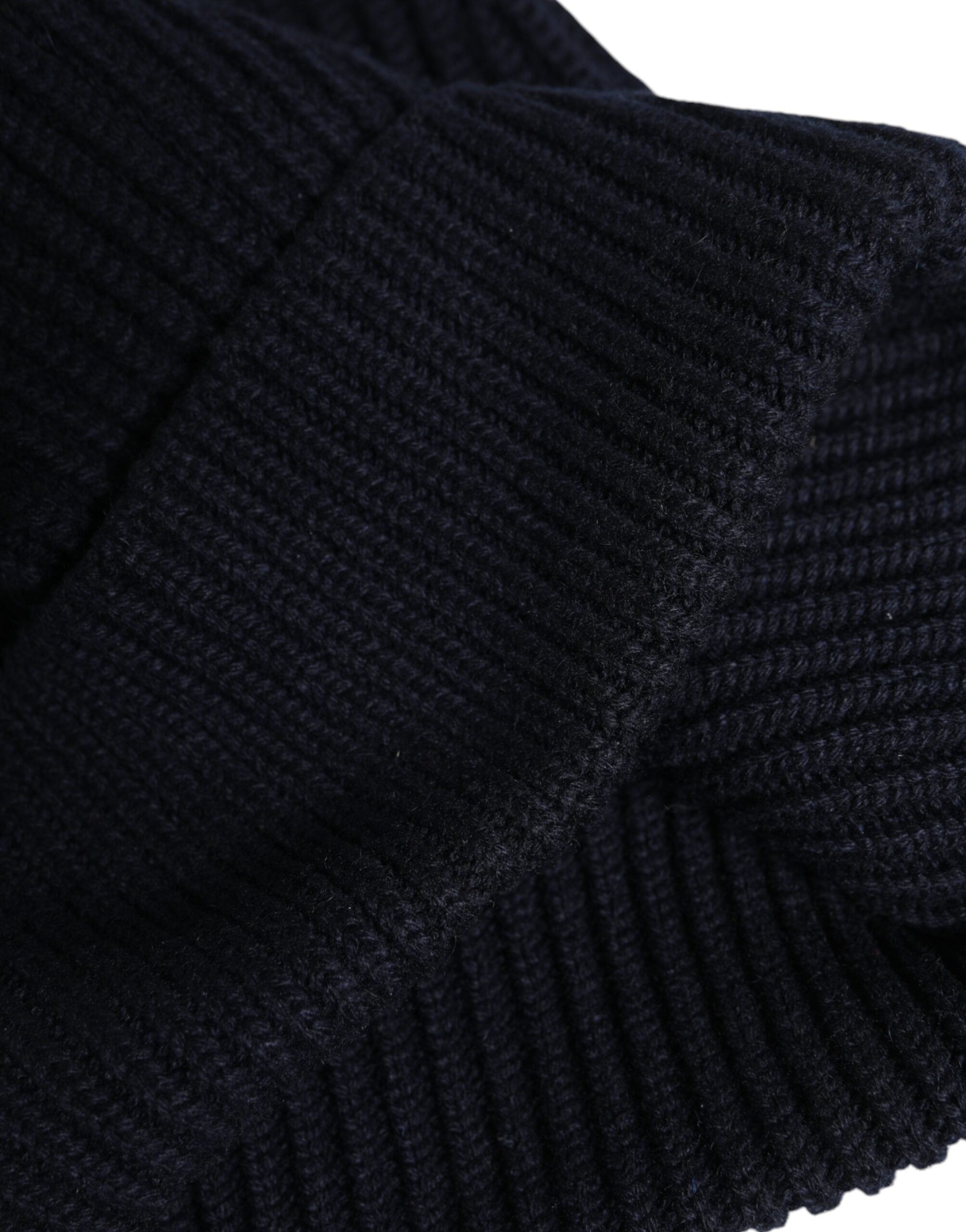Dolce & Gabbana Blue Cashmere Knitted Winter Beanie Hat Dolce & Gabbana