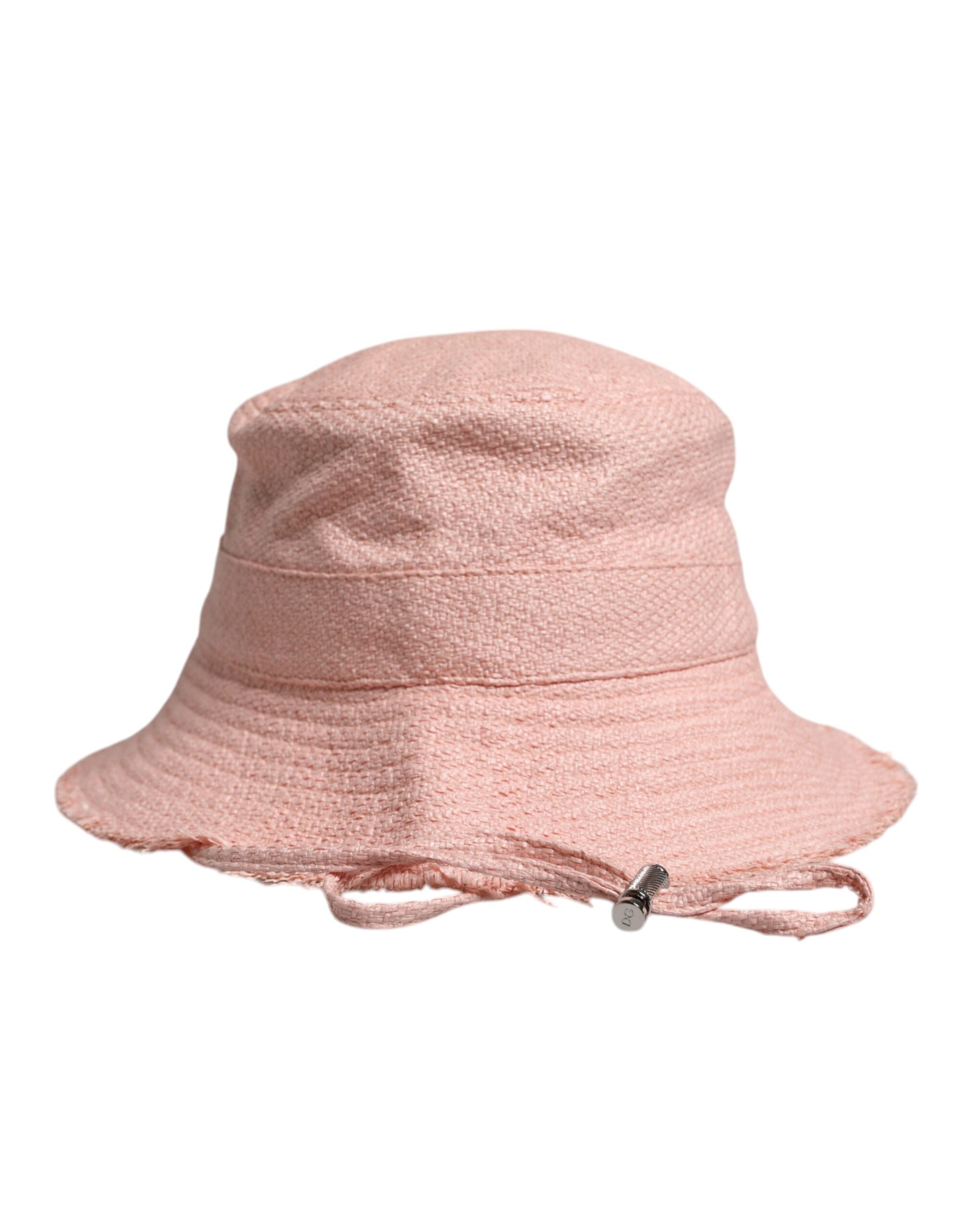 Dolce & Gabbana Pink Cotton Wide Brim Bucket Hat Dolce & Gabbana