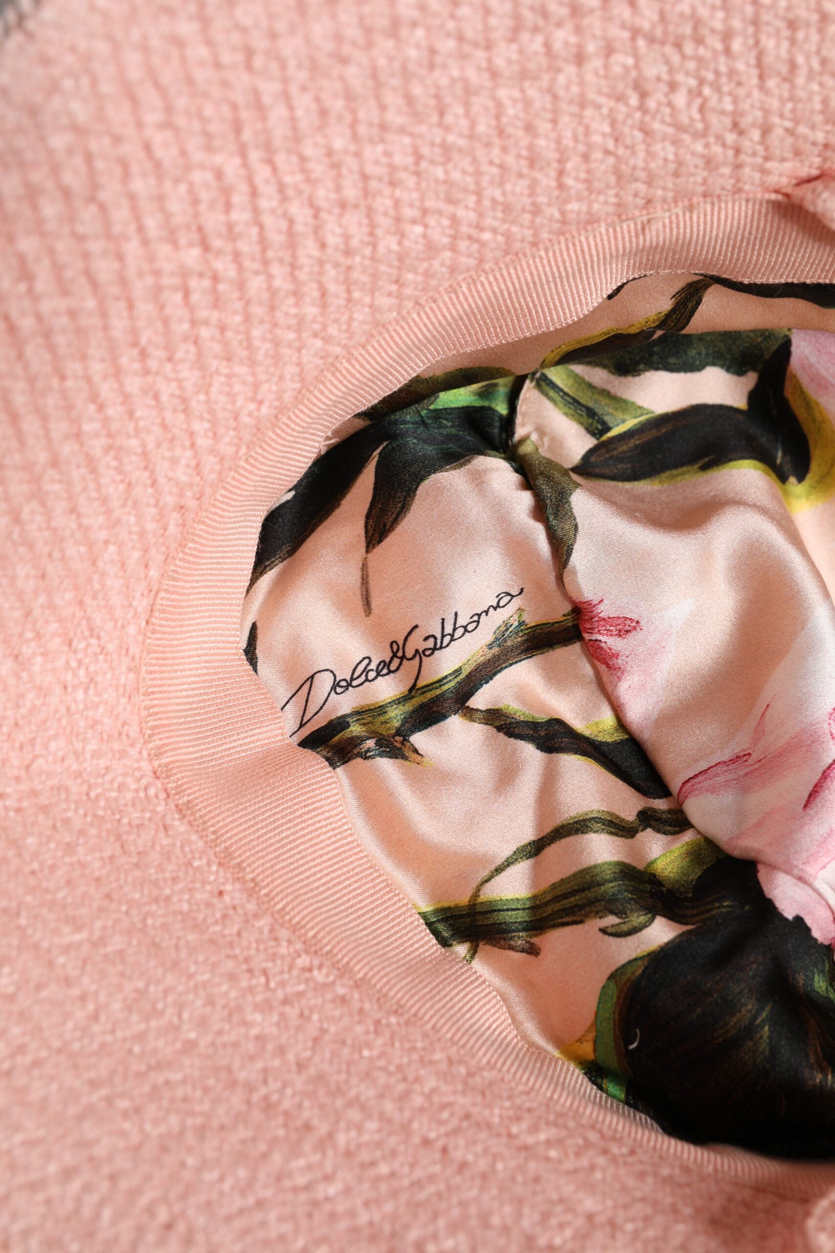 Dolce & Gabbana Pink Cotton Wide Brim Bucket Hat Dolce & Gabbana