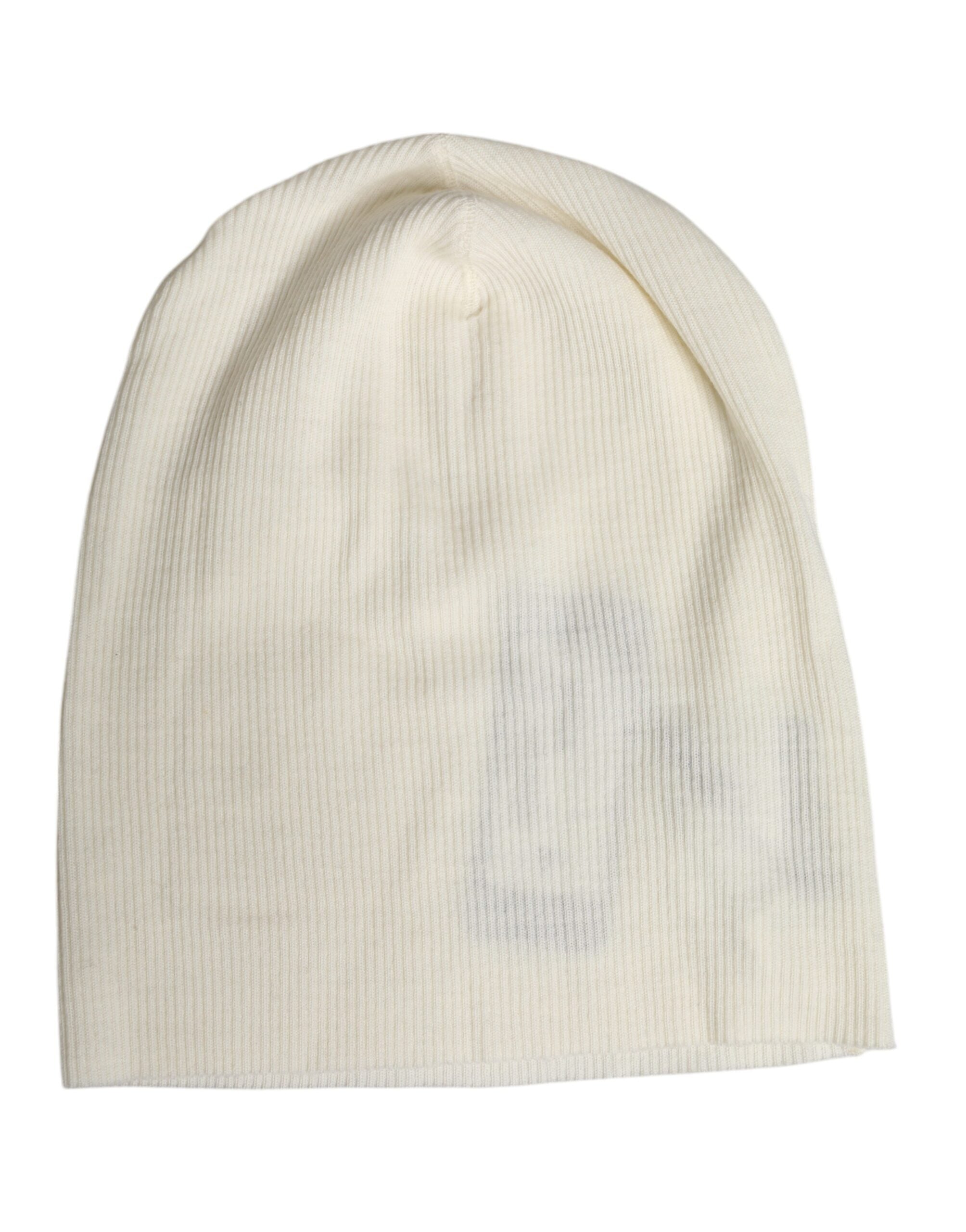 Dolce & Gabbana Beige Wool Blend Knitted Beanie Cap Dolce & Gabbana