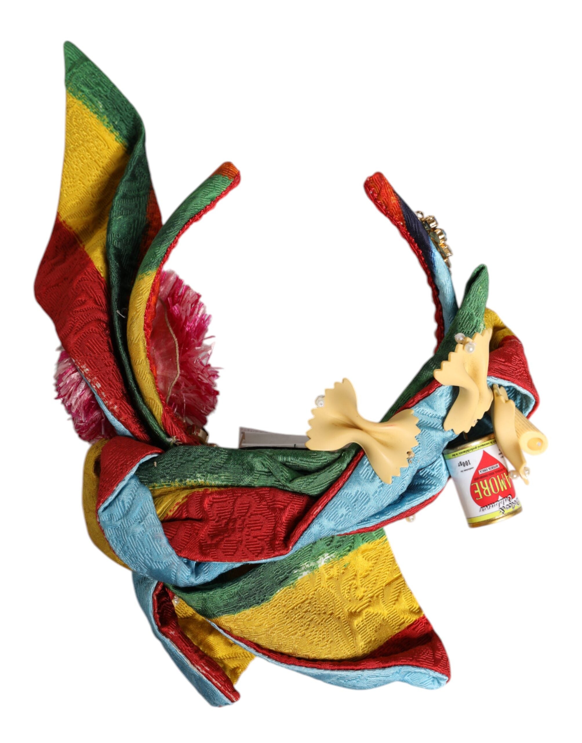 Dolce & Gabbana Multicolor Floral Crystal Embellished Diadem Headband Dolce & Gabbana