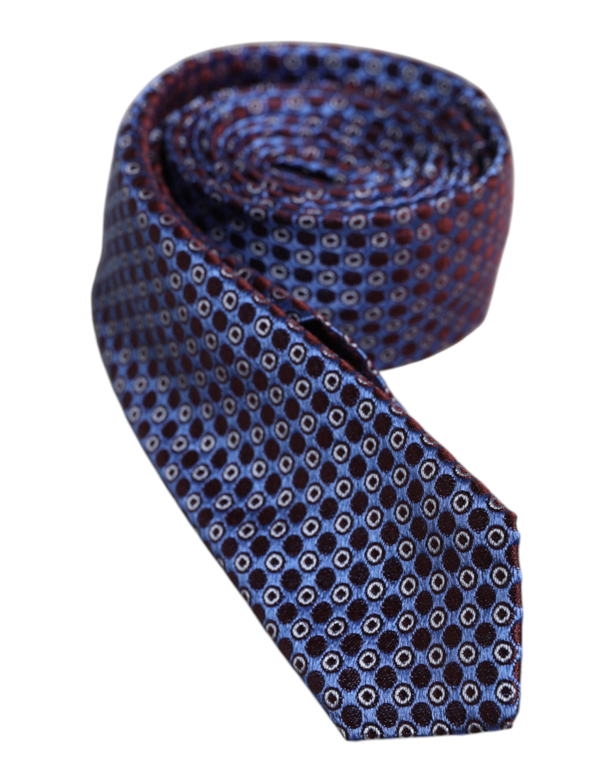 Dolce & Gabbana Multicolor Circles Silk Adjustable Necktie Tie Dolce & Gabbana