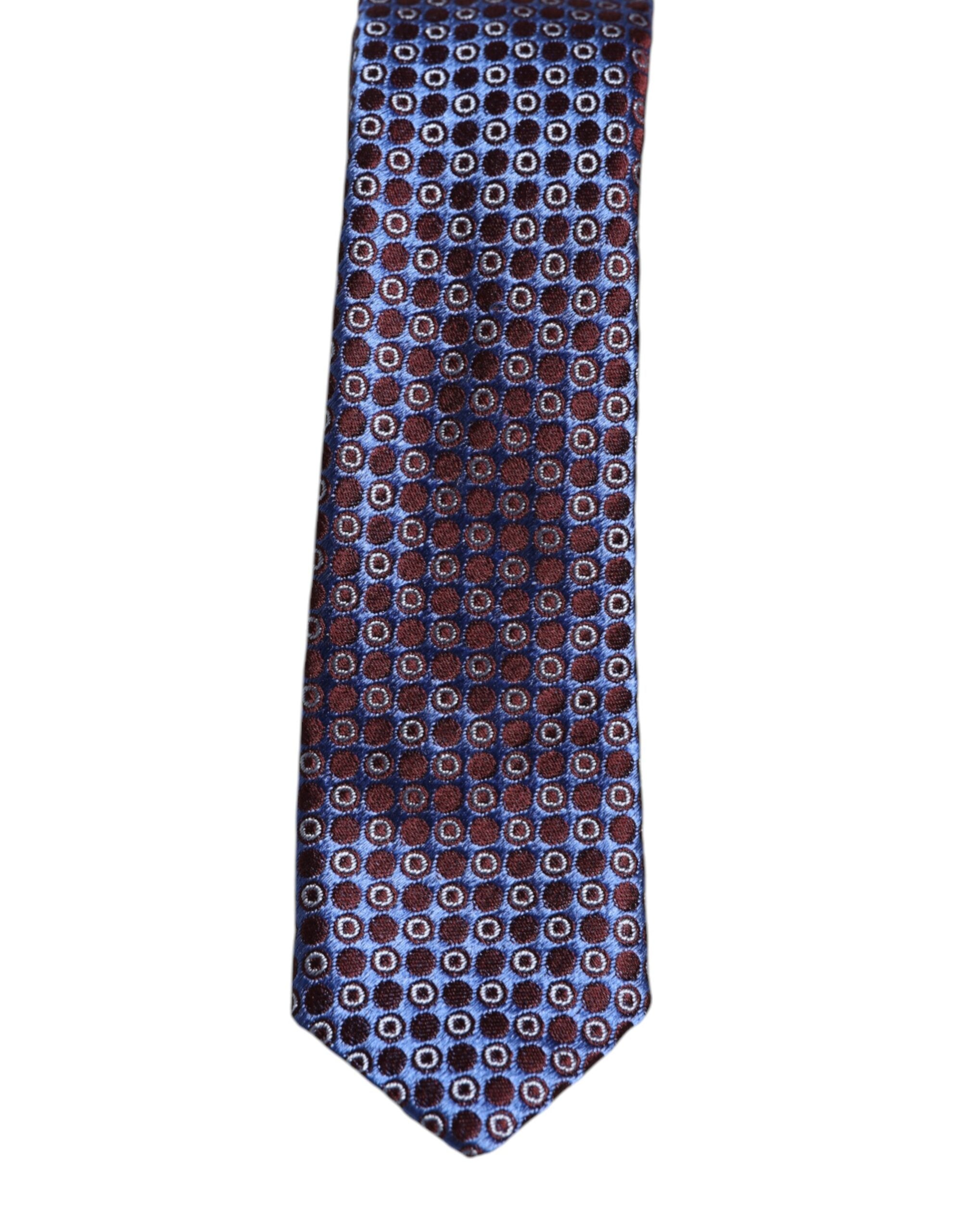 Dolce & Gabbana Multicolor Circles Silk Adjustable Necktie Tie Dolce & Gabbana