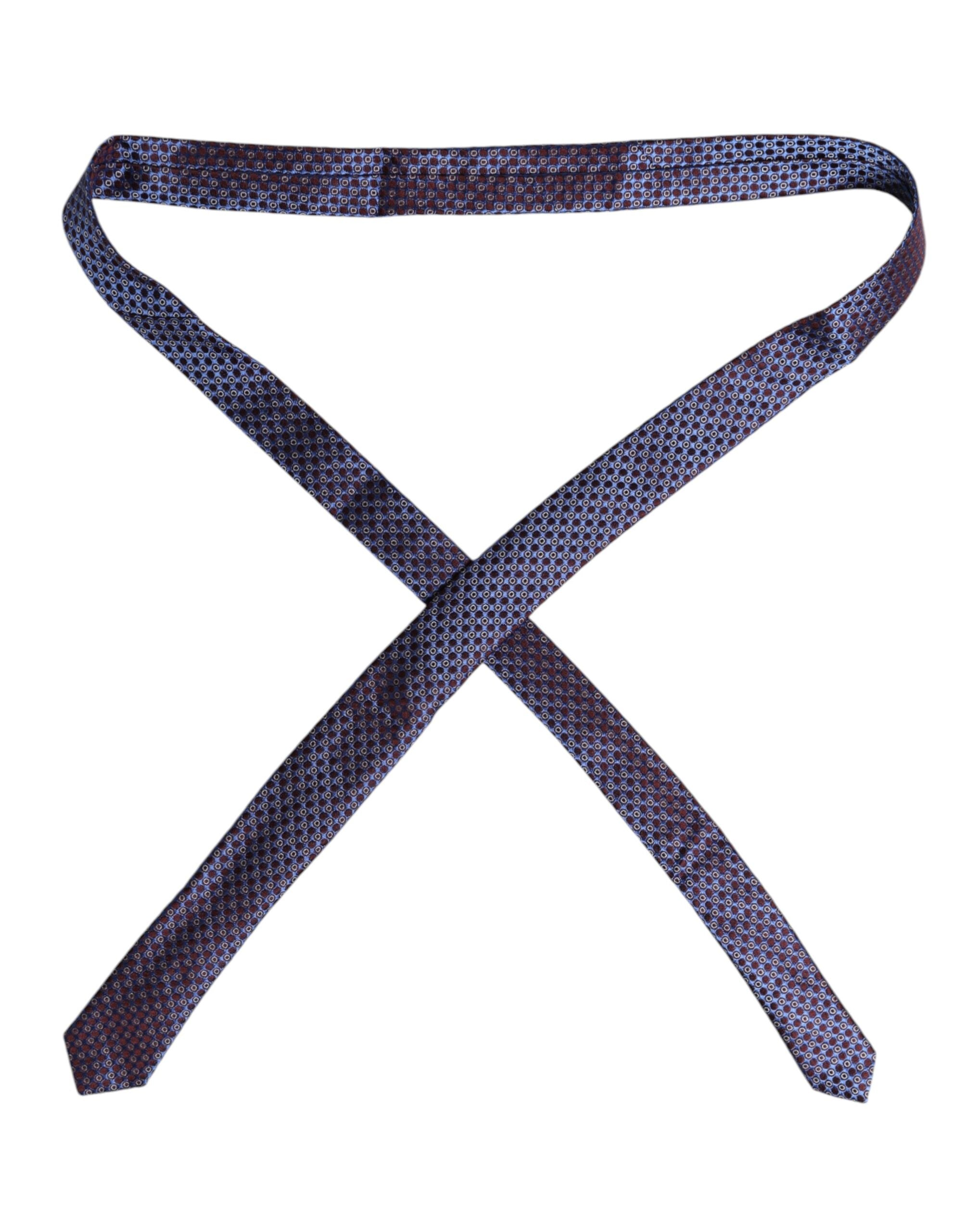 Dolce & Gabbana Multicolor Circles Silk Adjustable Necktie Tie Dolce & Gabbana