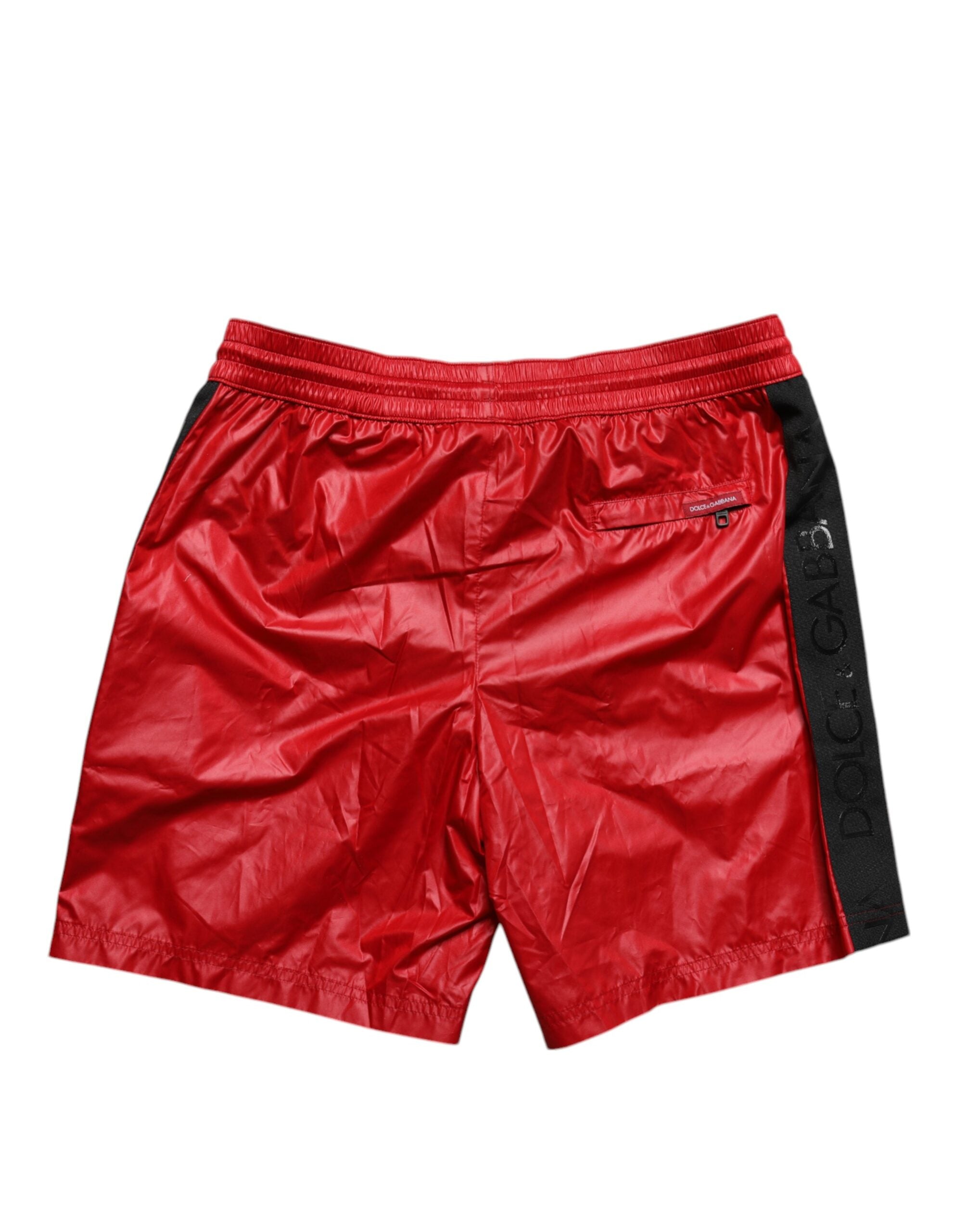 Dolce & Gabbana Red Polyester Beachwear Shorts 2Pc Swimwear Dolce & Gabbana