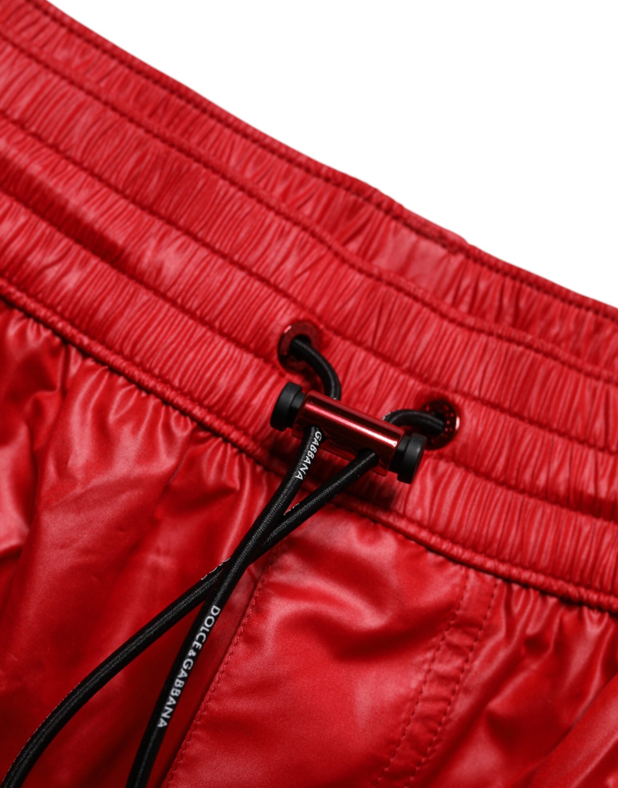 Dolce & Gabbana Red Polyester Beachwear Shorts 2Pc Swimwear Dolce & Gabbana