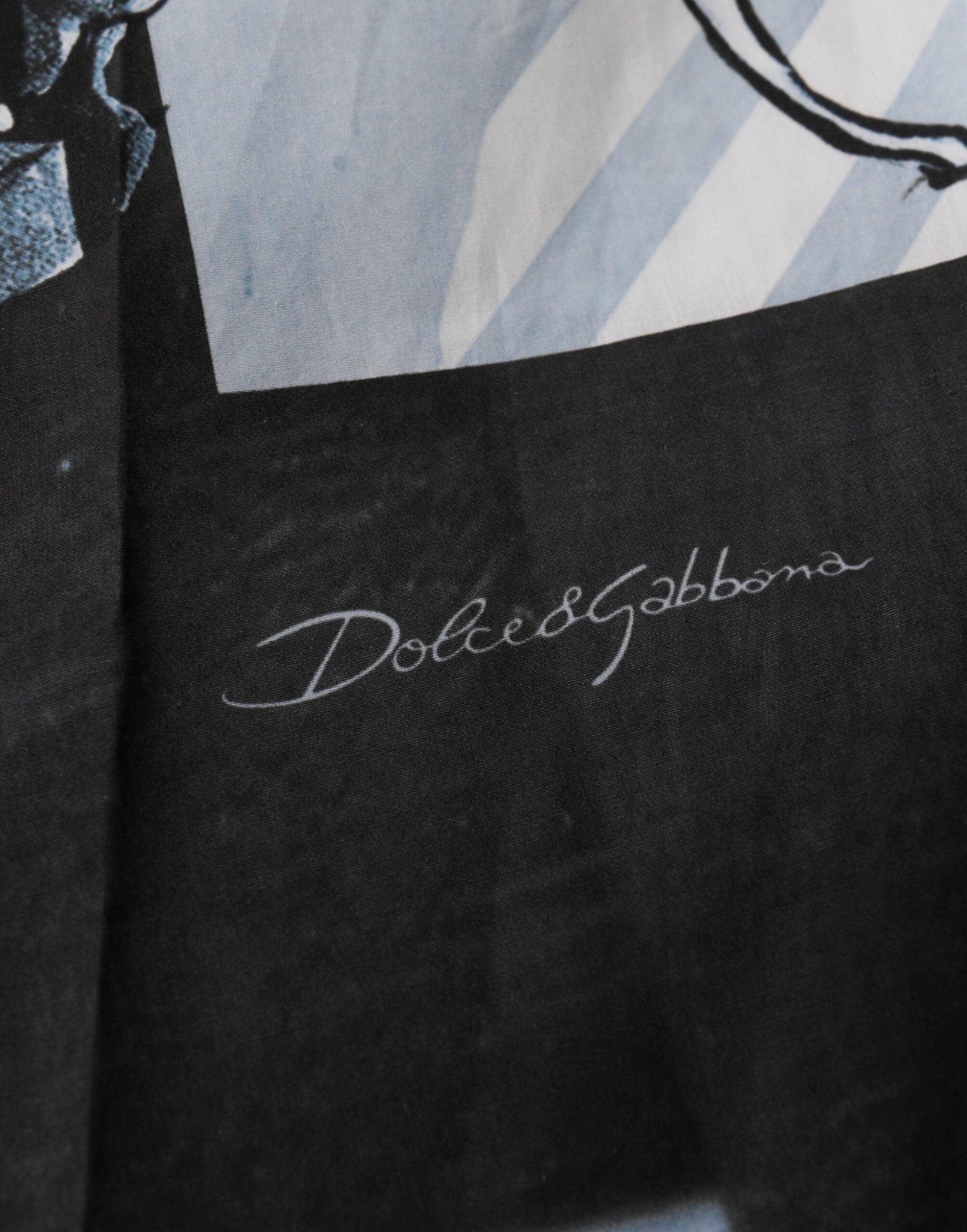 Dolce & Gabbana Blue Statue Print Cotton Mens Shorts Dolce & Gabbana
