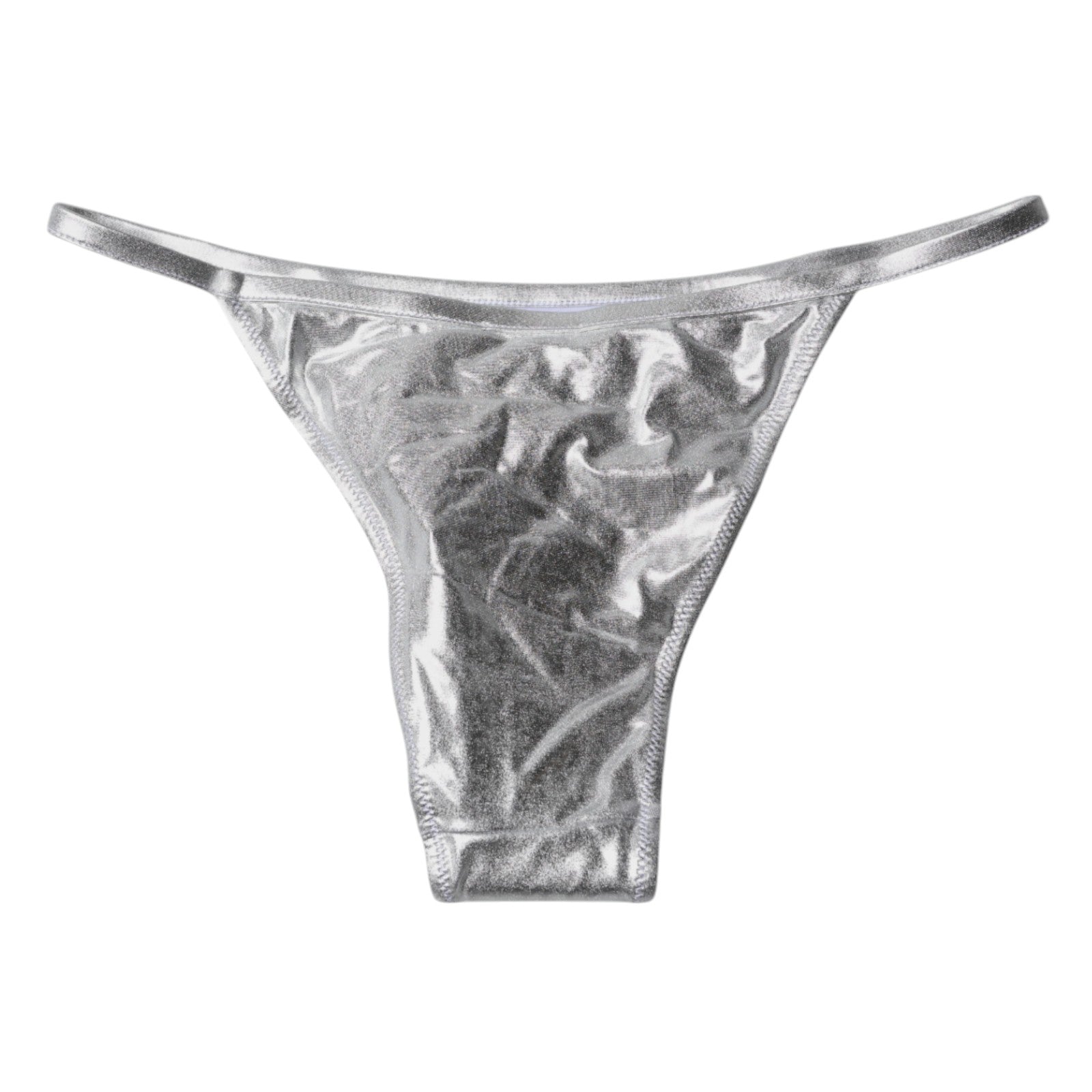 Dolce & Gabbana Silver Polyester Beachwear Bikini Bottom Swimwear Dolce & Gabbana