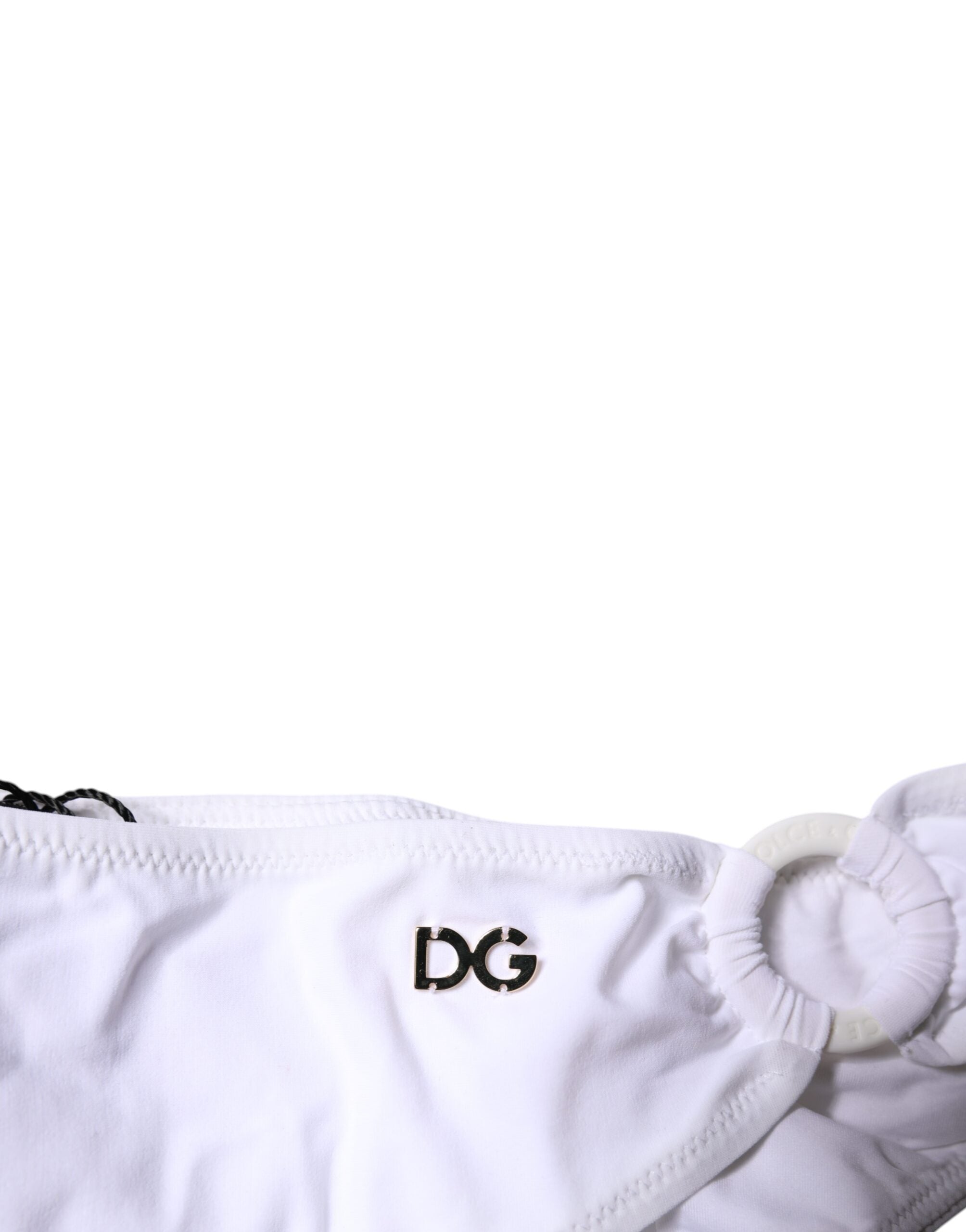 Dolce & Gabbana White Nylon Beachwear Bikini Bottom Swimwear Dolce & Gabbana