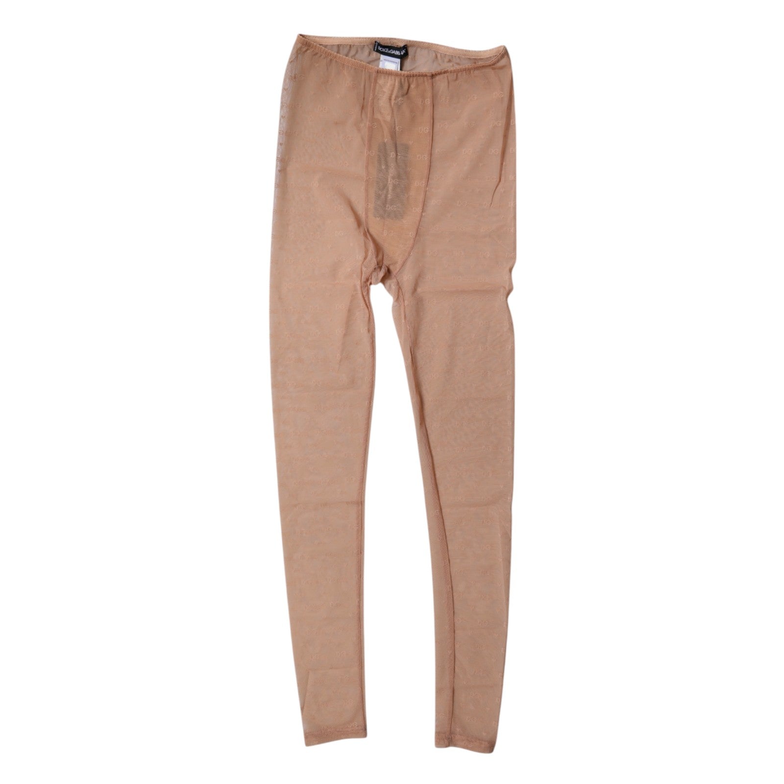 Dolce & Gabbana Nude Beige Logo Lace Lingerie Pants Underwear Dolce & Gabbana