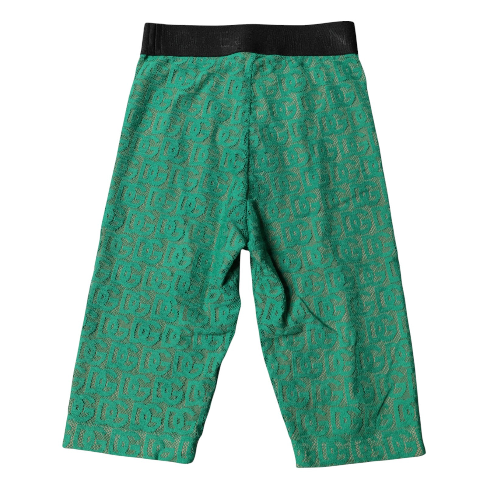 Dolce & Gabbana Green Logo Monogram Cropped Tights Underwear Dolce & Gabbana
