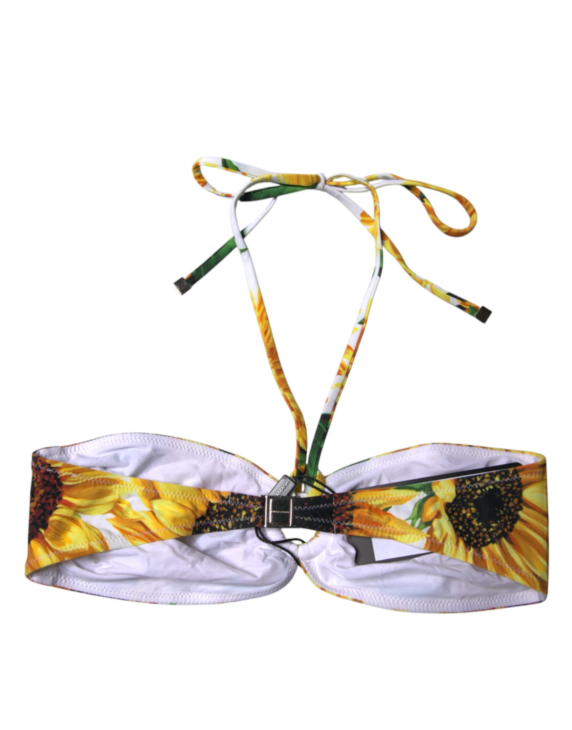 Dolce & Gabbana Multicolor Floral Halter Beachwear Bikini Top Swimwear Dolce & Gabbana