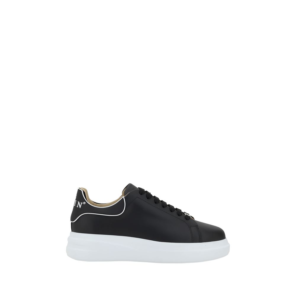 Philipp Plein Black Calf Leather Bos Taurus Low Top Sneakers Philipp Plein