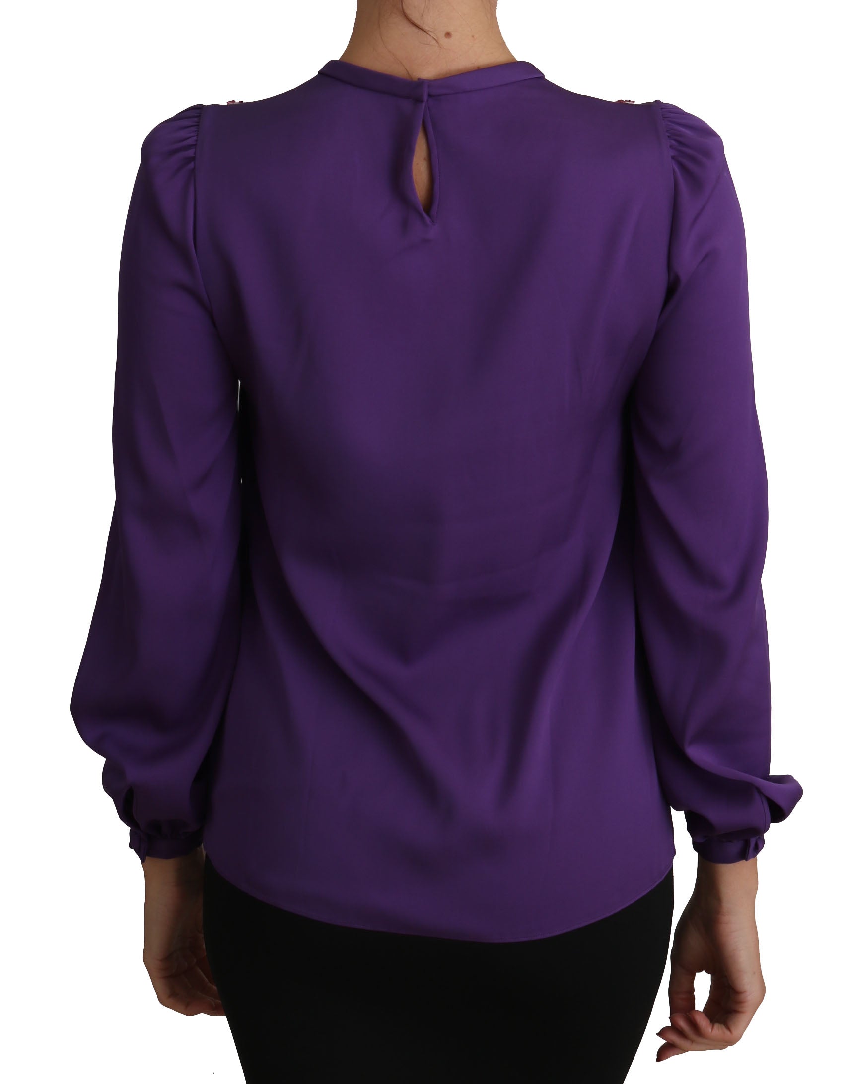 Dolce & Gabbana Purple Blouse Prince  Fairy Tale Embellished  Top Dolce & Gabbana