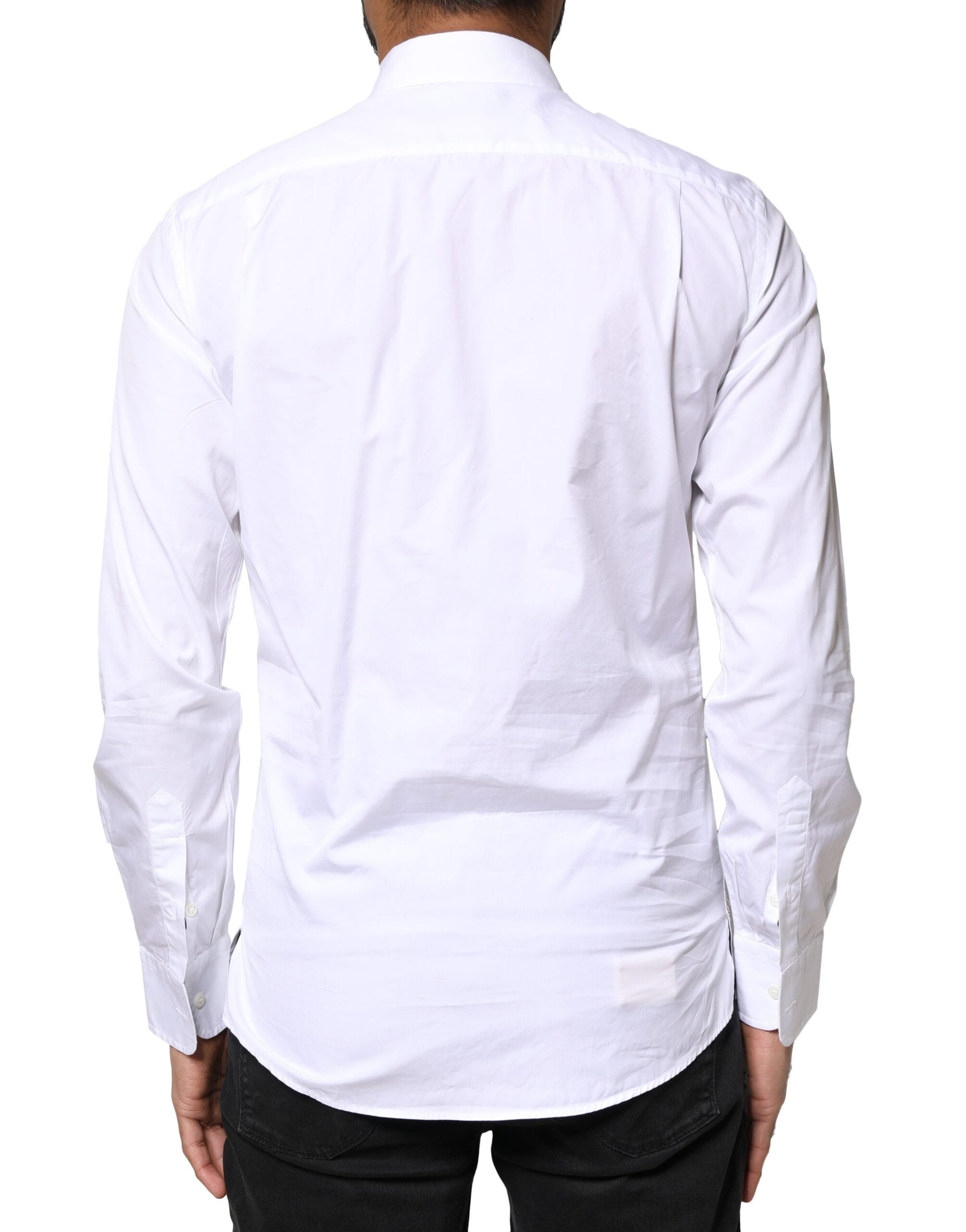 Dolce & Gabbana White Cotton Long Sleeves Formal Dress Shirt Dolce & Gabbana