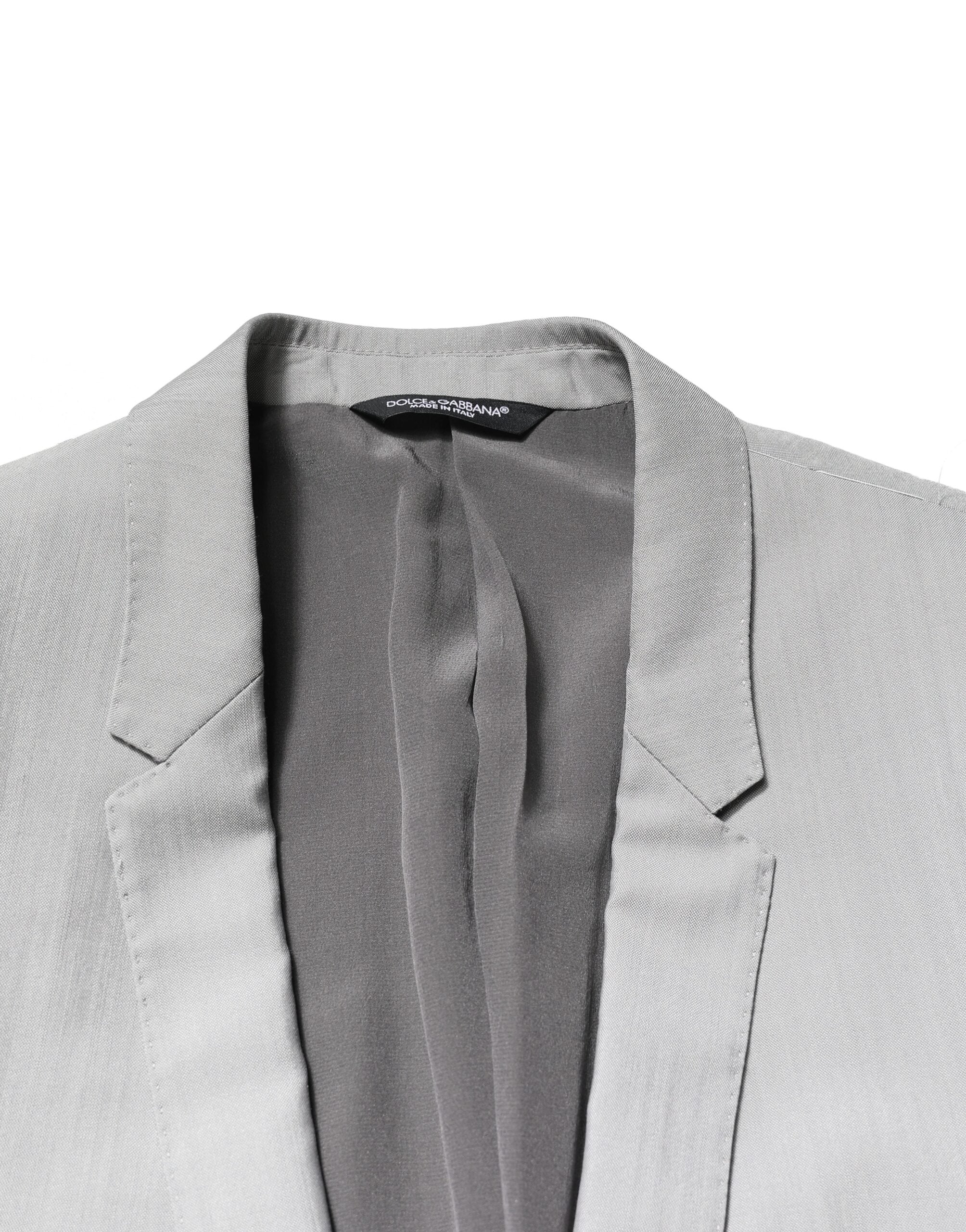 Dolce & Gabbana Light Gray Wool GOLD 2 Piece Formal Suit Dolce & Gabbana