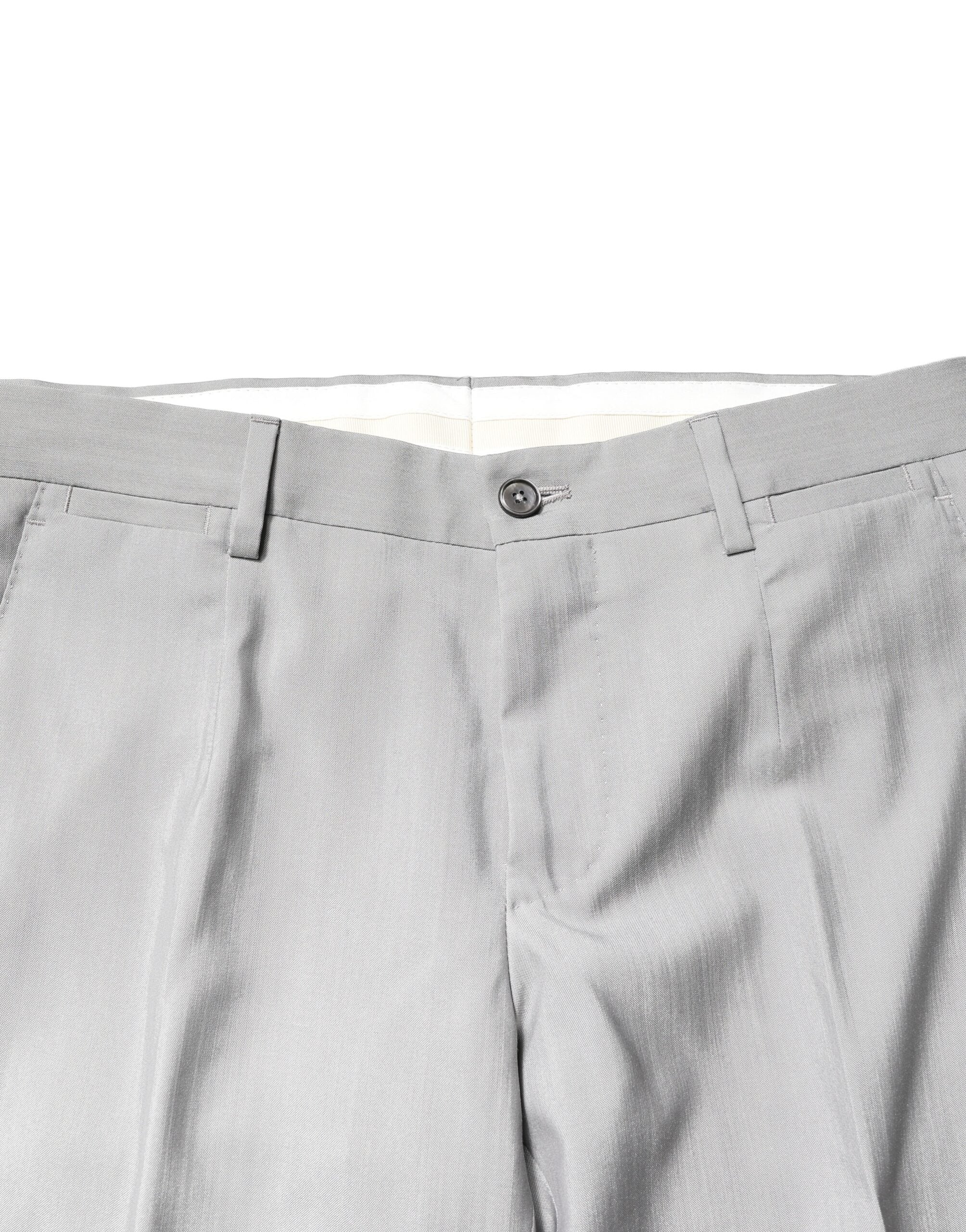 Dolce & Gabbana Light Gray Wool GOLD 2 Piece Formal Suit Dolce & Gabbana