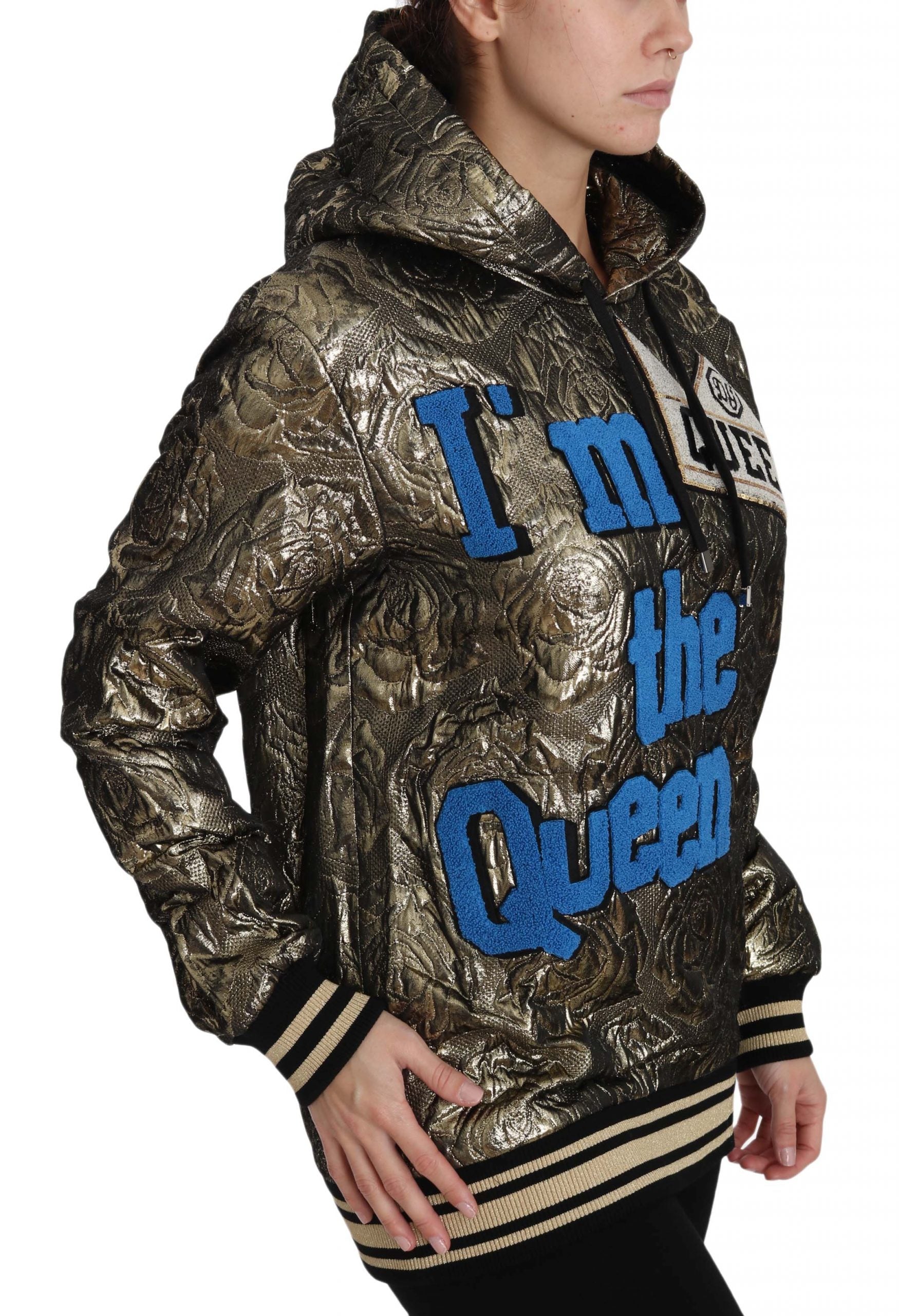 Dolce & Gabbana Im The Queen Jaquard Gold Sweatshirt  Hoodie Dolce & Gabbana