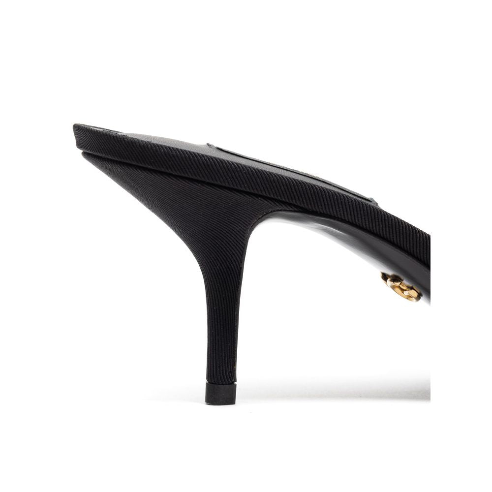 Dolce & Gabbana Black Cotton Mules Dolce & Gabbana