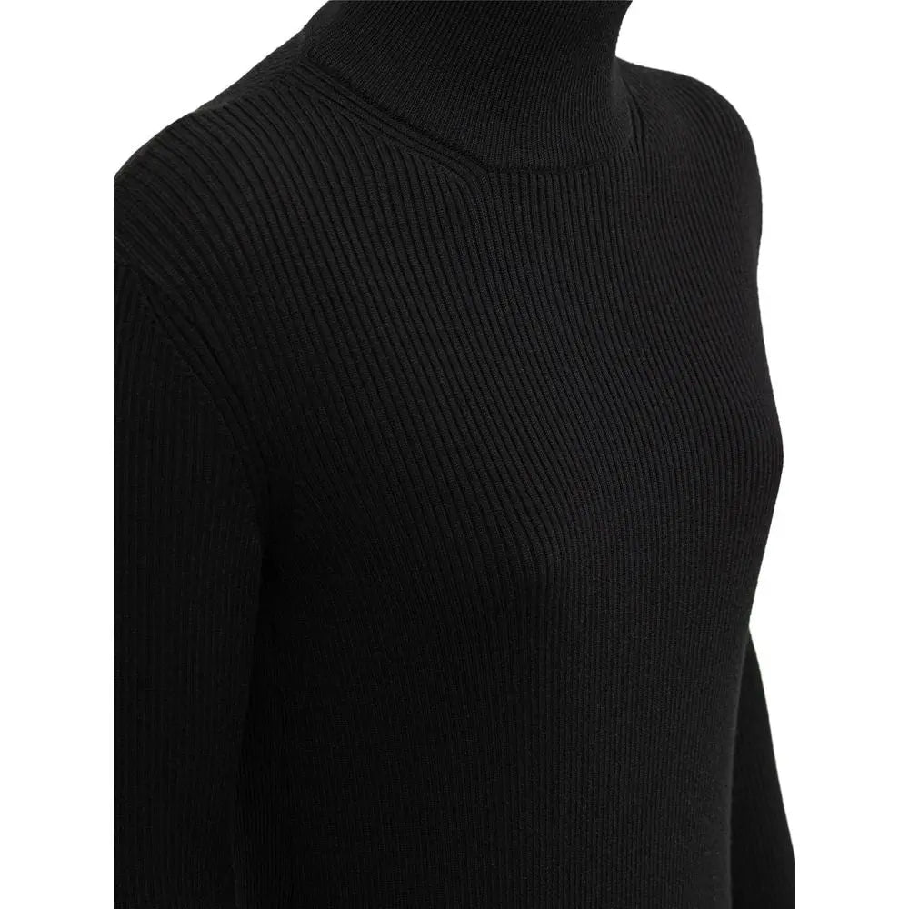 Bottega Veneta Black Wool Long Dress Bottega Veneta