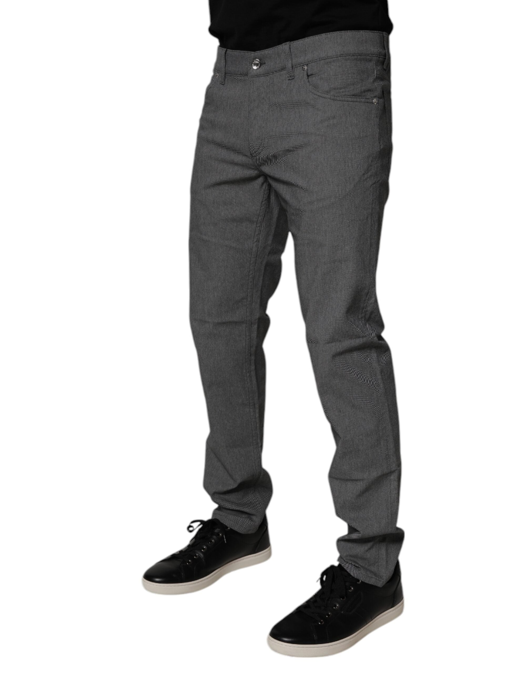 Dolce & Gabbana Gray Cotton Stretch Skinny Denim Jeans Dolce & Gabbana