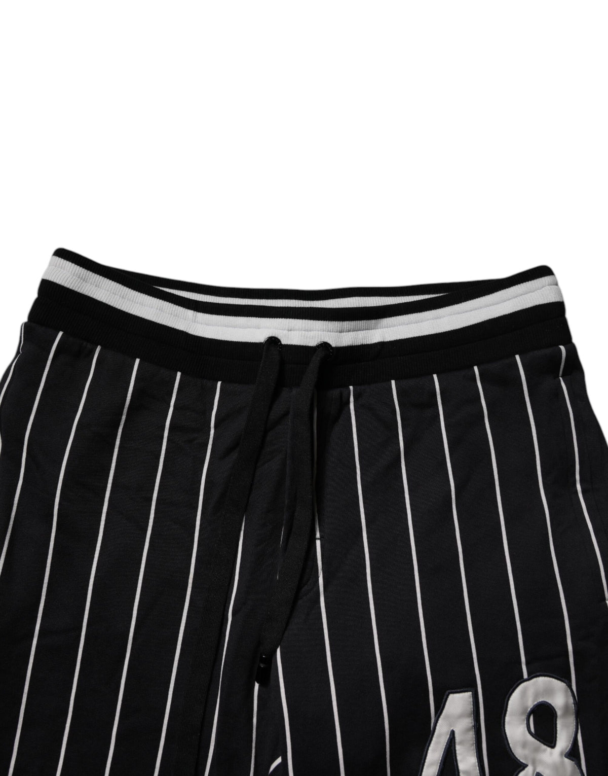 Dolce & Gabbana Black White Stripes Jogger Sweatpants Pants