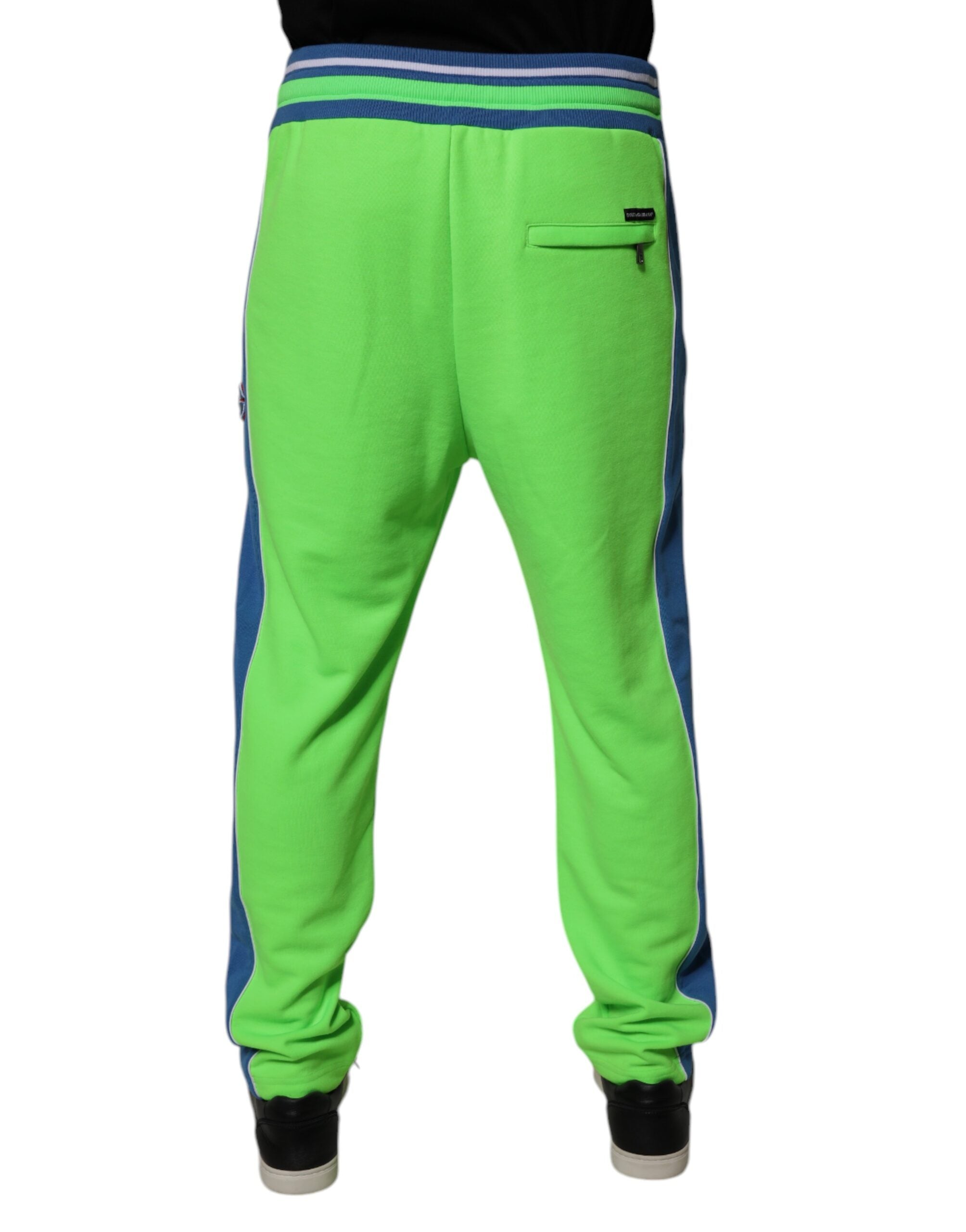Dolce & Gabbana Green Blue Jogger Sweatpants Pants Dolce & Gabbana