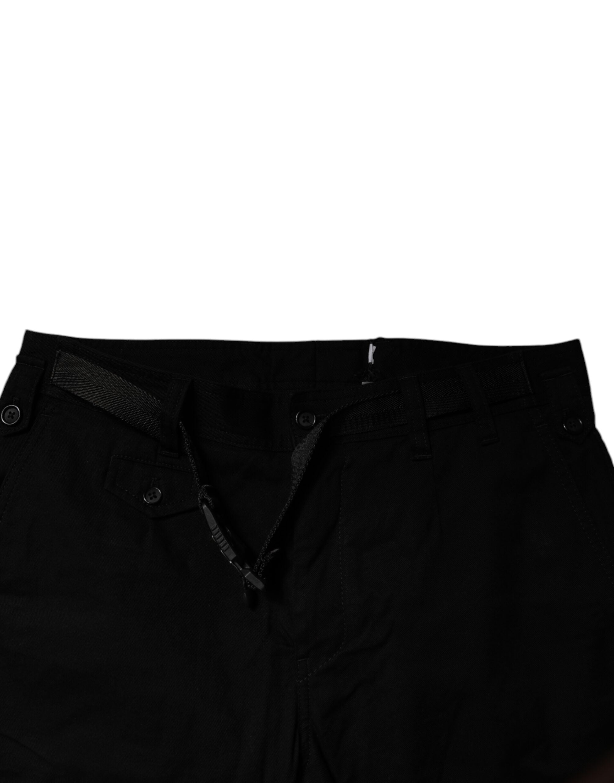 Dolce & Gabbana Black Cotton Stretch Skinny Cargo Denim Jeans Dolce & Gabbana