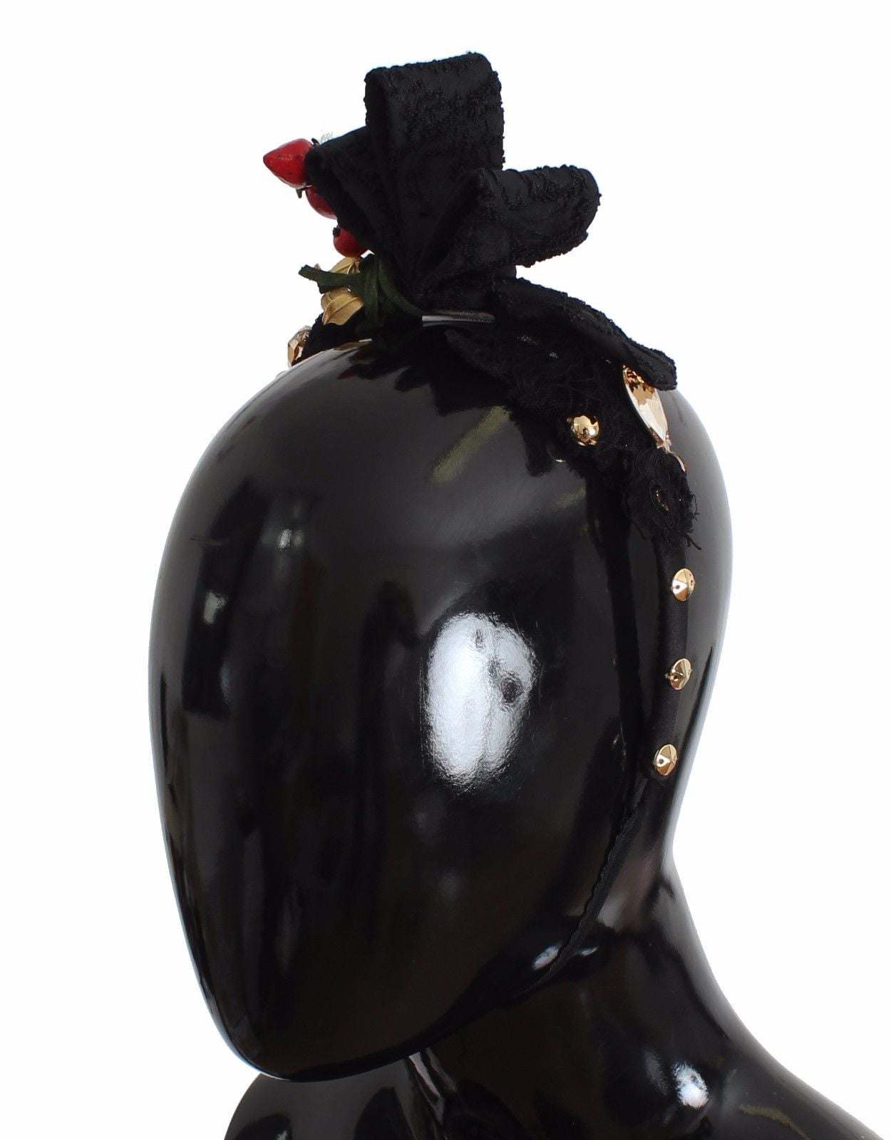 Dolce & Gabbana Diadem Headband Tiara Berry Fruit Crystal Bow Hair Dolce & Gabbana
