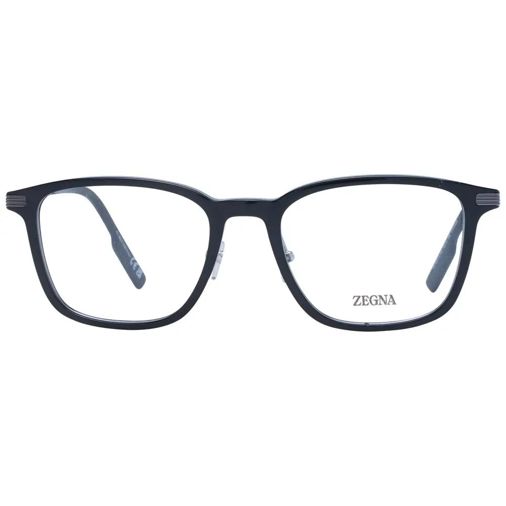 Ermenegildo Zegna Black Plastic & Titanium Glasses (Frames) Ermenegildo Zegna
