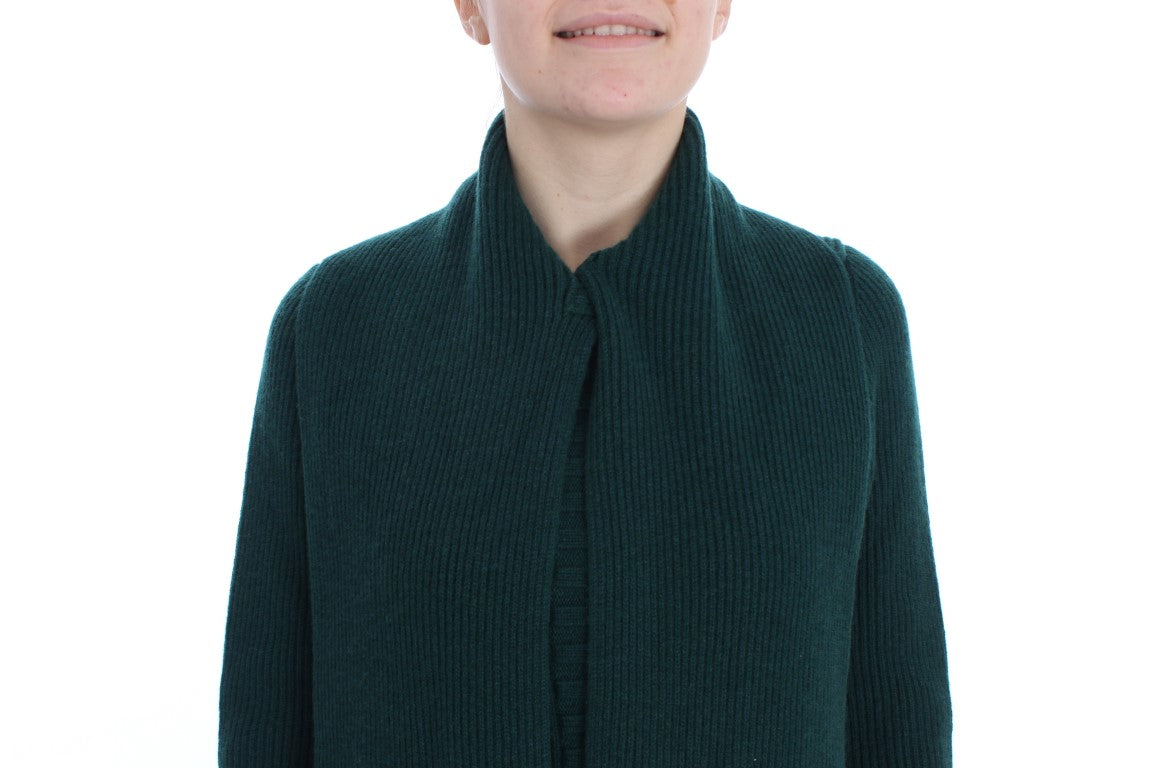 Dolce & Gabbana Green Knitted Cashmere Cardigan Dolce & Gabbana