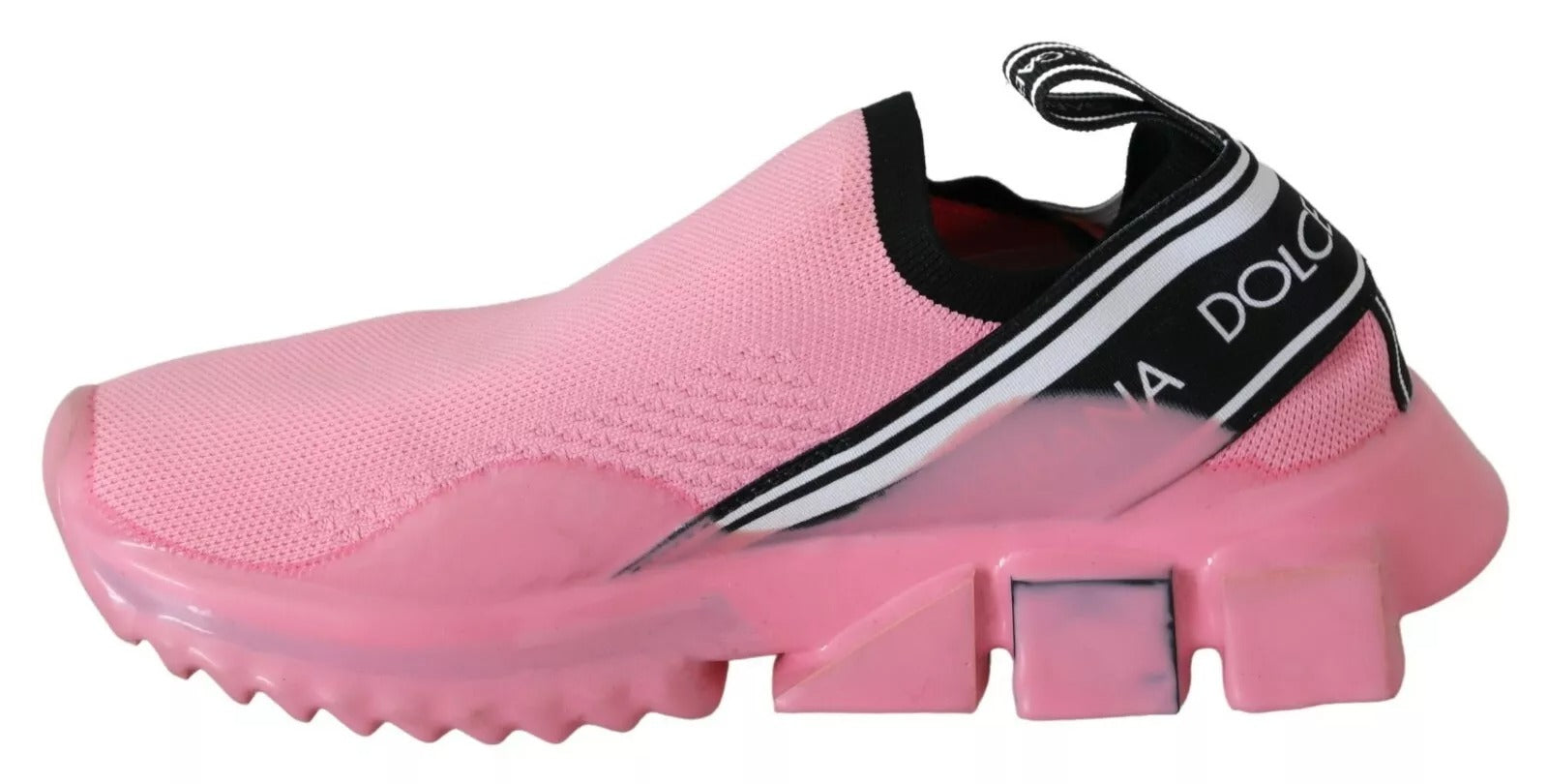 Dolce & Gabbana Pink Low Top Sorrento Sneakers Slip On Casual Shoes Dolce & Gabbana
