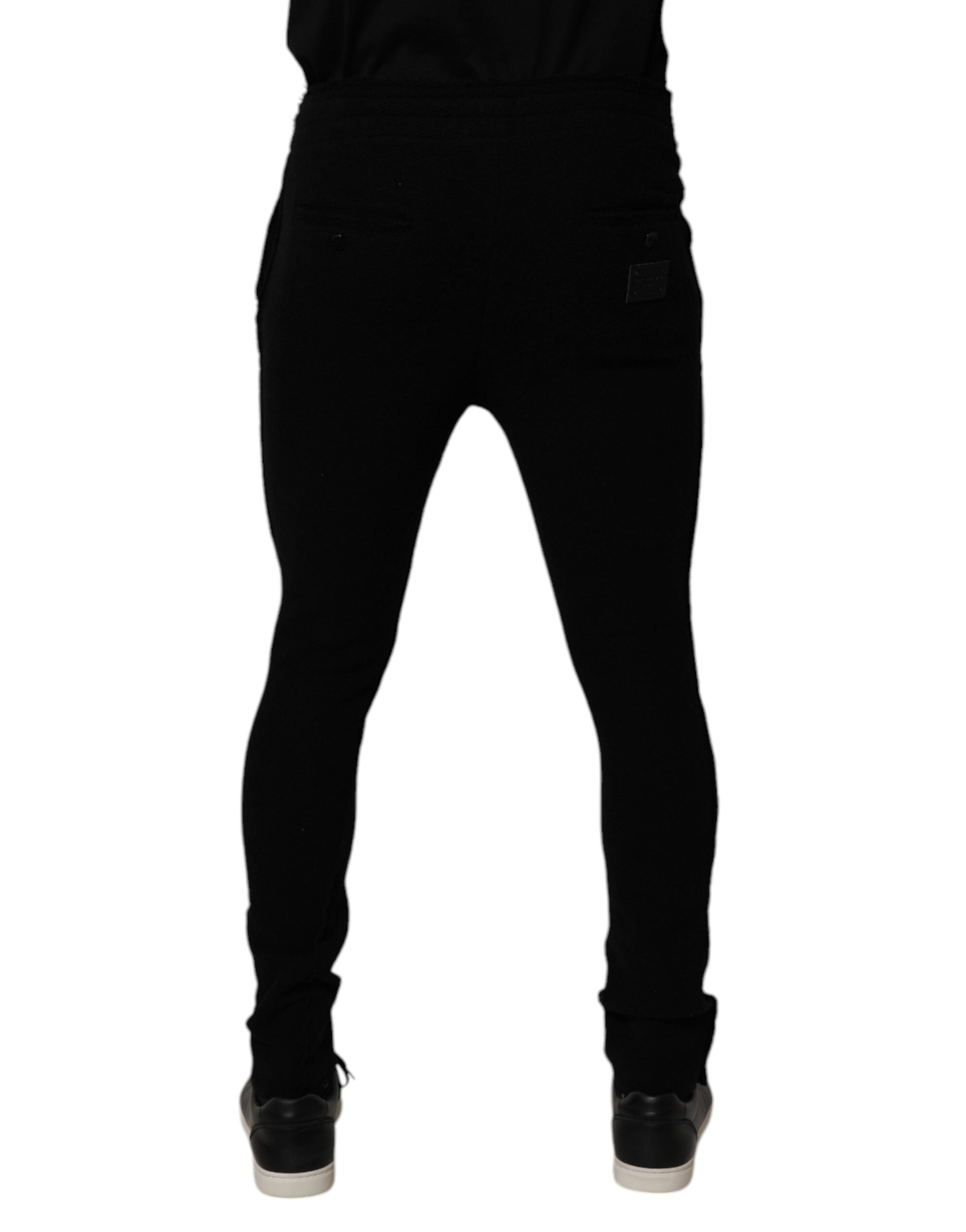 Dolce & Gabbana Black Cashmere Jogger Men Sweatpants Pants Dolce & Gabbana