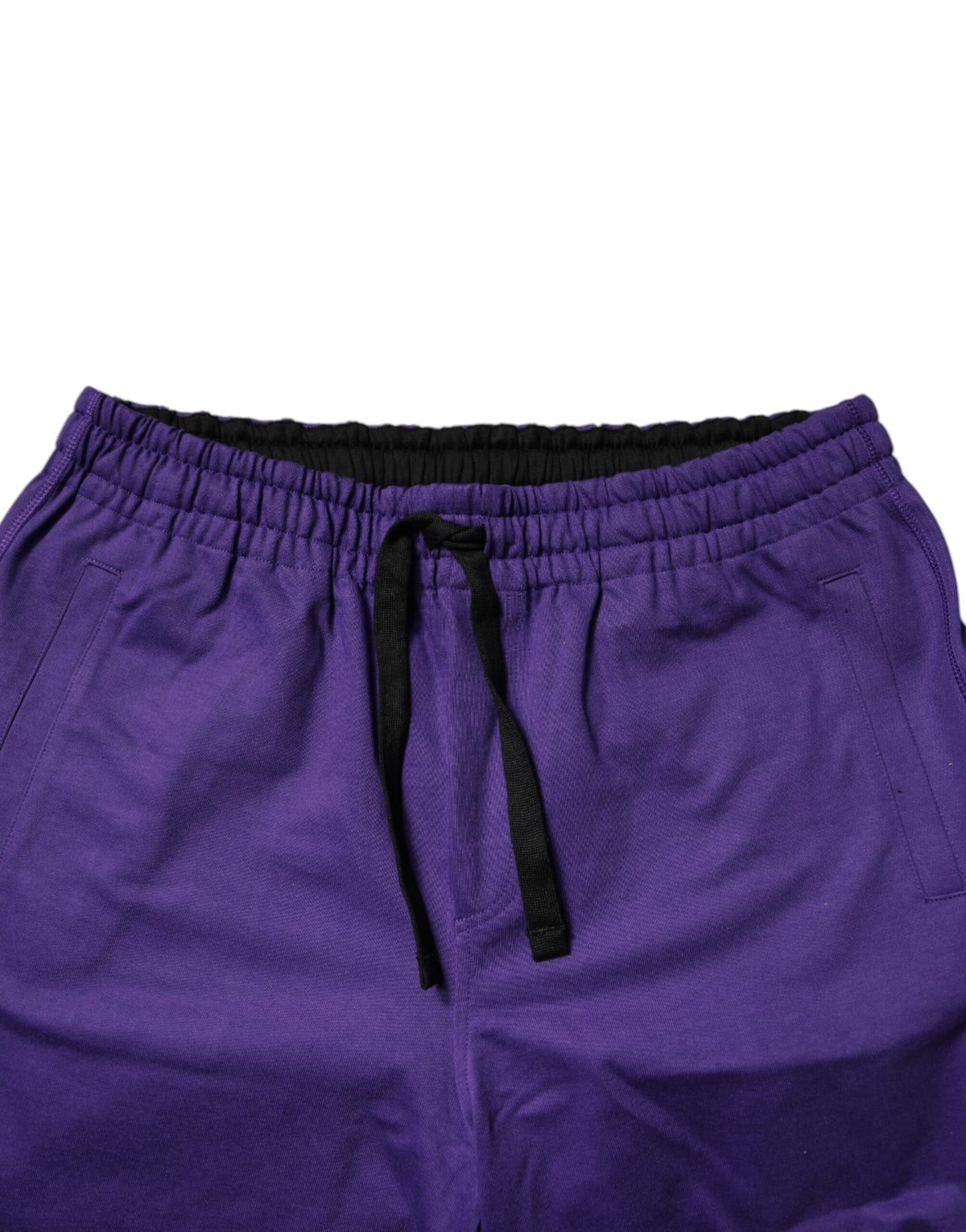 Dolce & Gabbana Purple Cotton Men Bermuda Sweatshorts Shorts