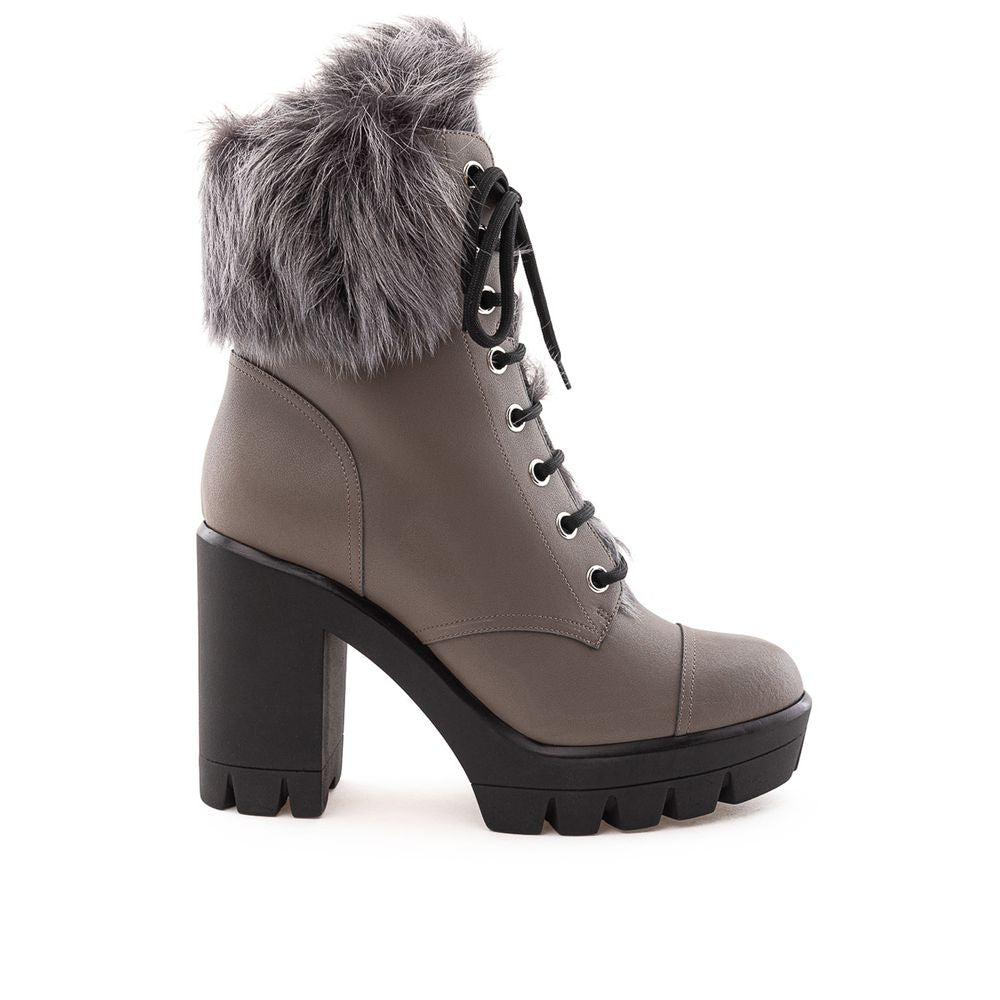 Giuseppe Zanotti Beige Eco Leather Lace-Up Boots Giuseppe Zanotti
