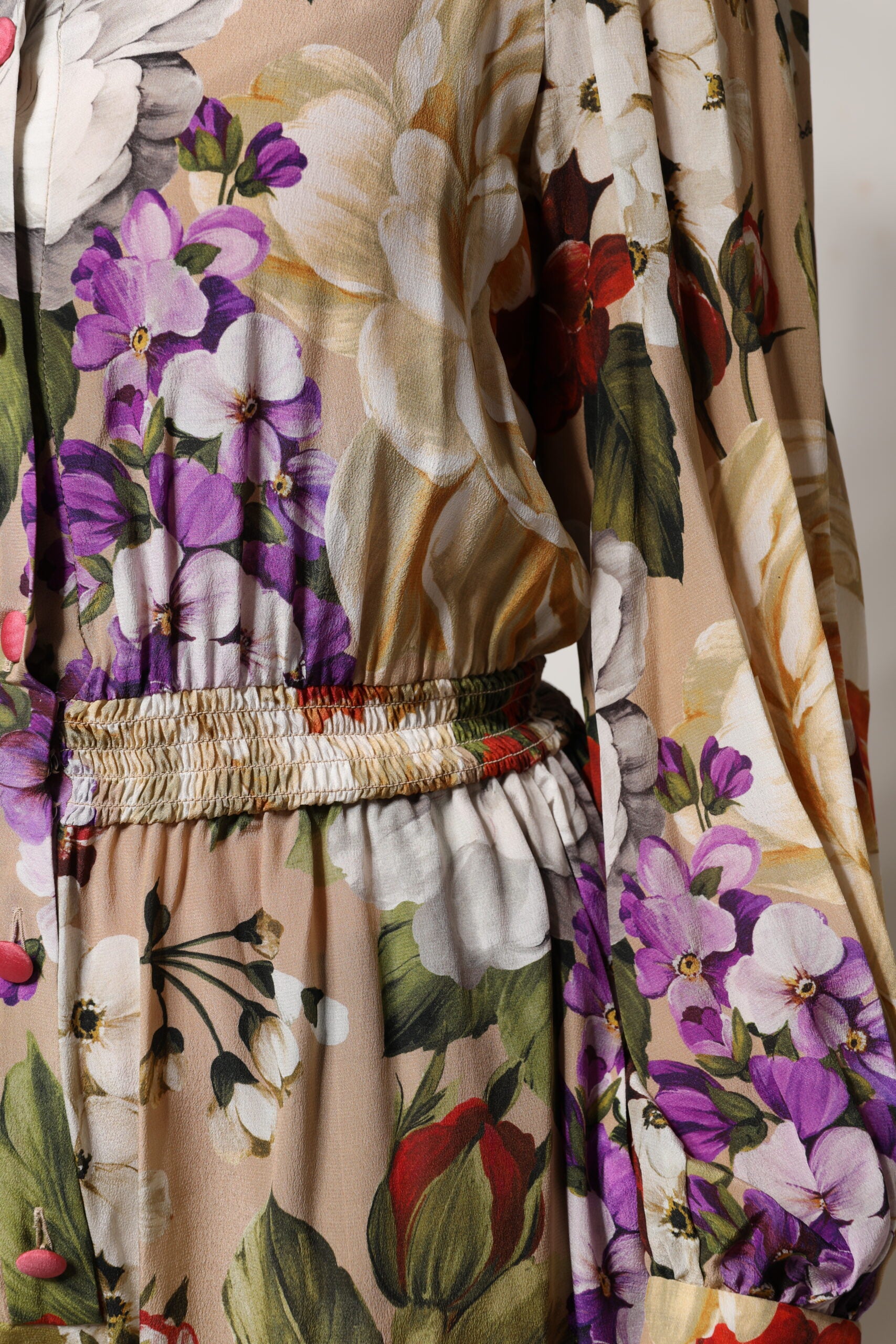 Dolce & Gabbana Multicolor Floral Wide Leg Jumpsuit Dress Dolce & Gabbana