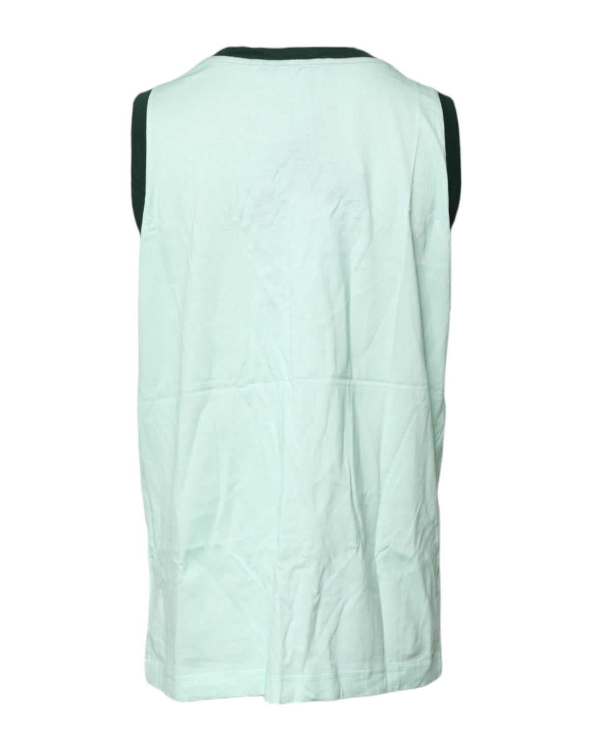 Dolce & Gabbana Light Green Graphic Print Sleeveless Tank T-shirt