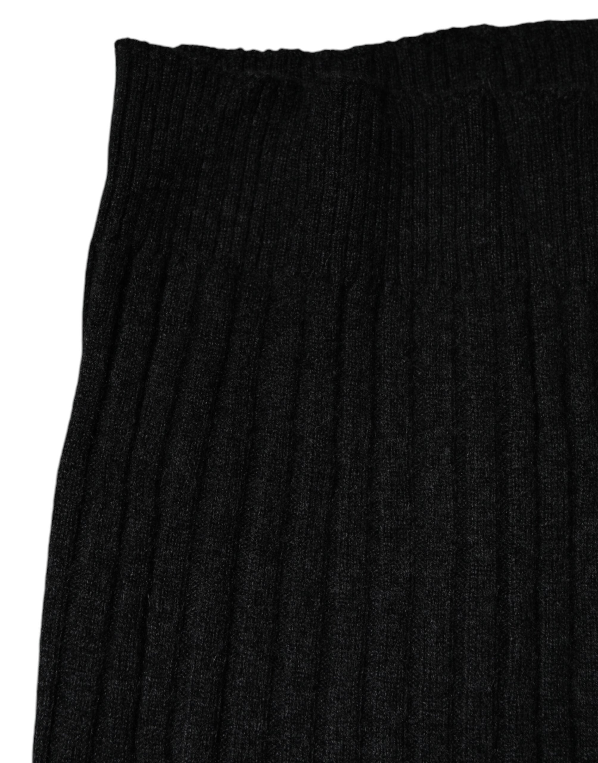 Dolce & Gabbana Black Cashmere Knitted Neck Warmer Foulard Scarf Dolce & Gabbana
